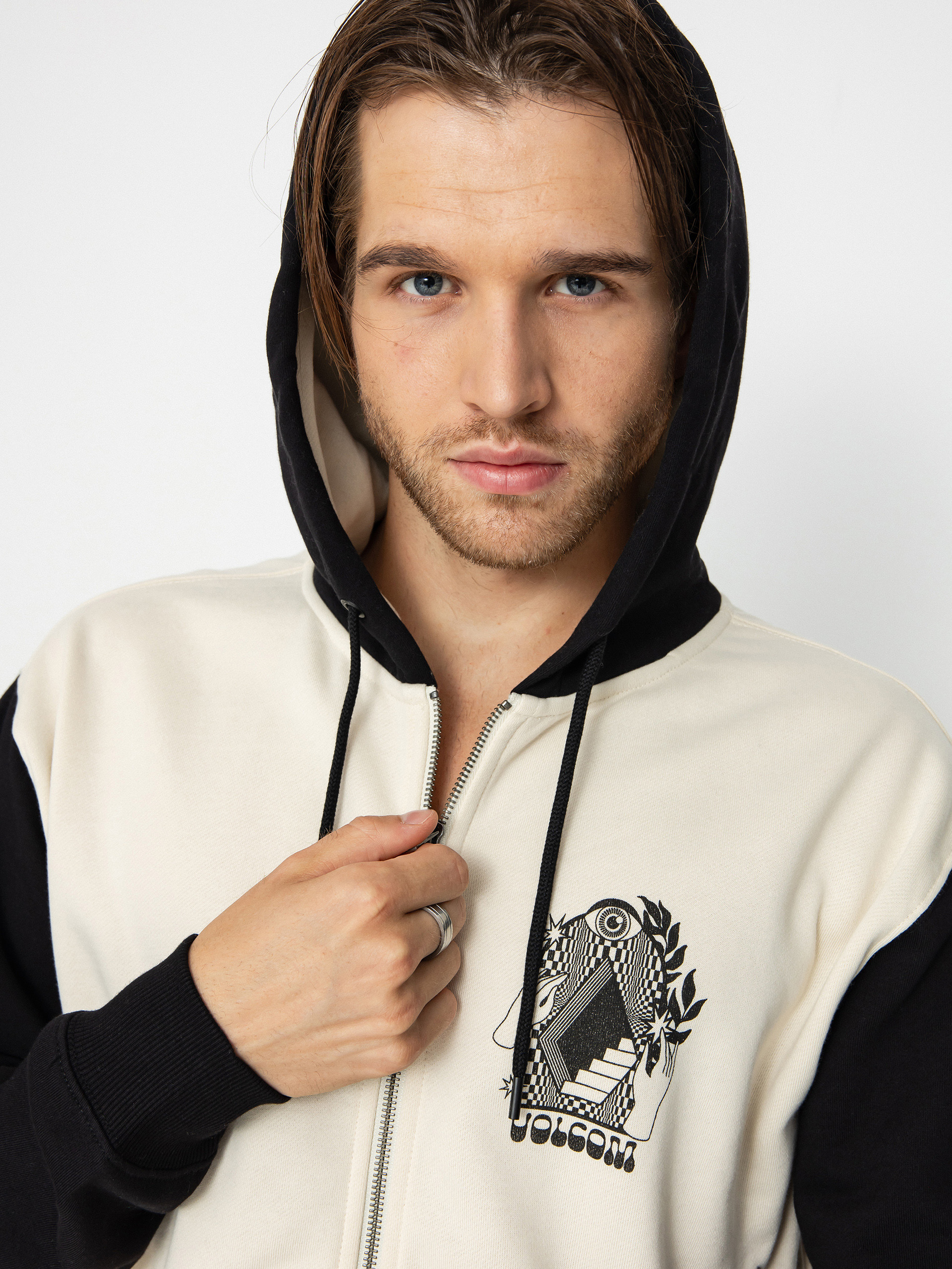 Volcom Watanite ZHD Kapucnis pulóver (dirty white)