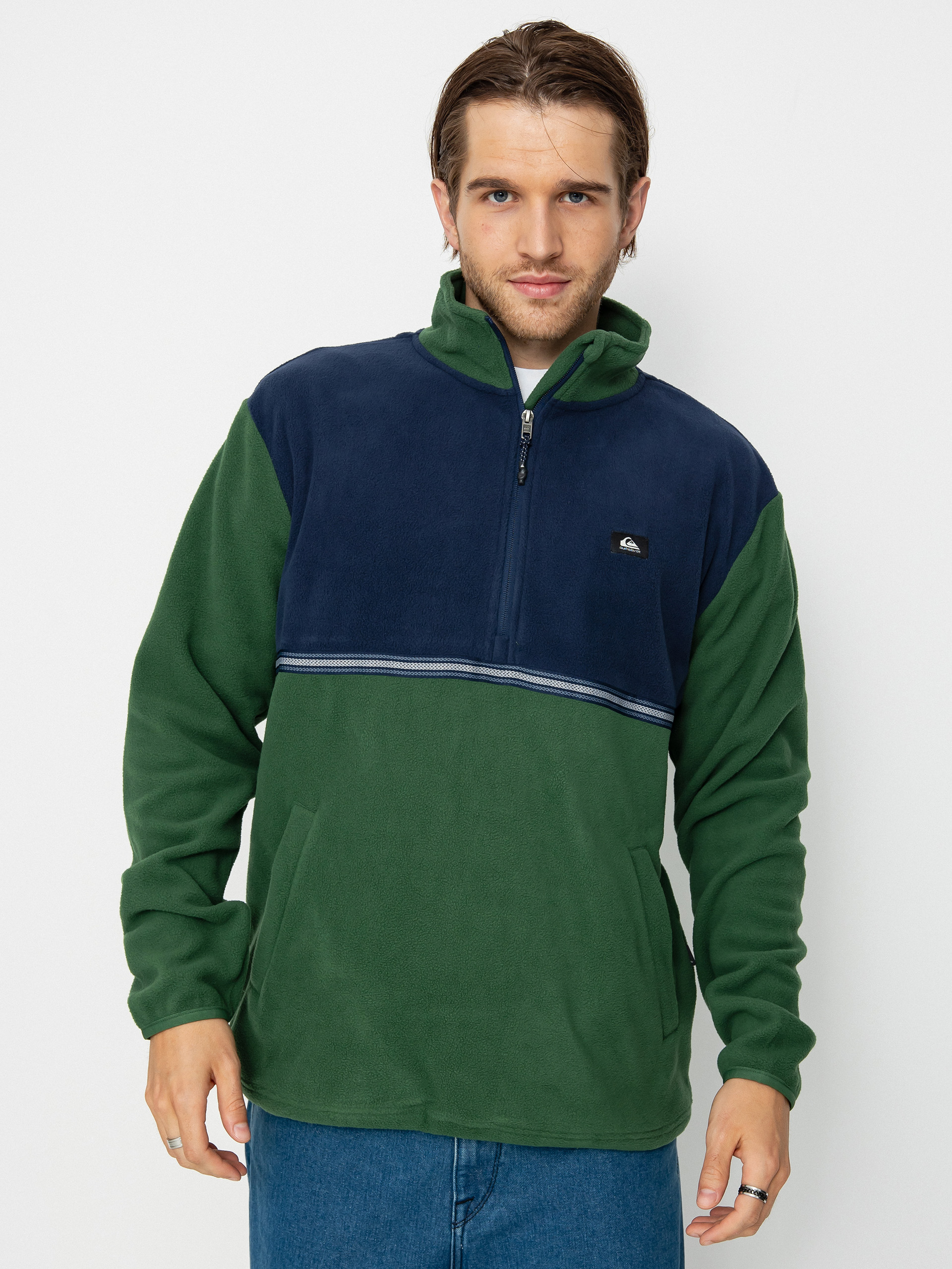 Férfi Quiksilver Taped Off Polár pulóver (greener pastures)