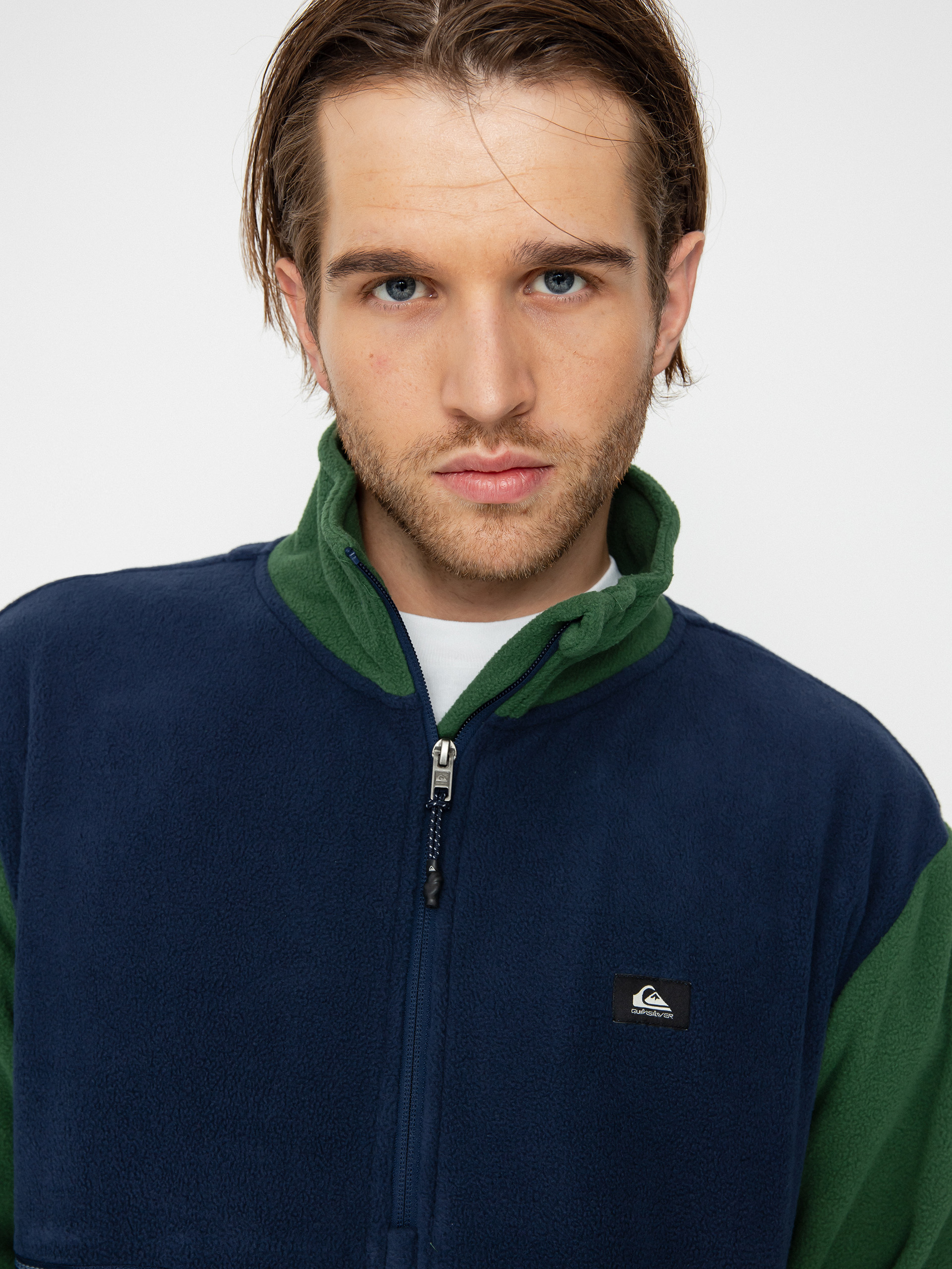 Férfi Quiksilver Taped Off Polár pulóver (greener pastures)