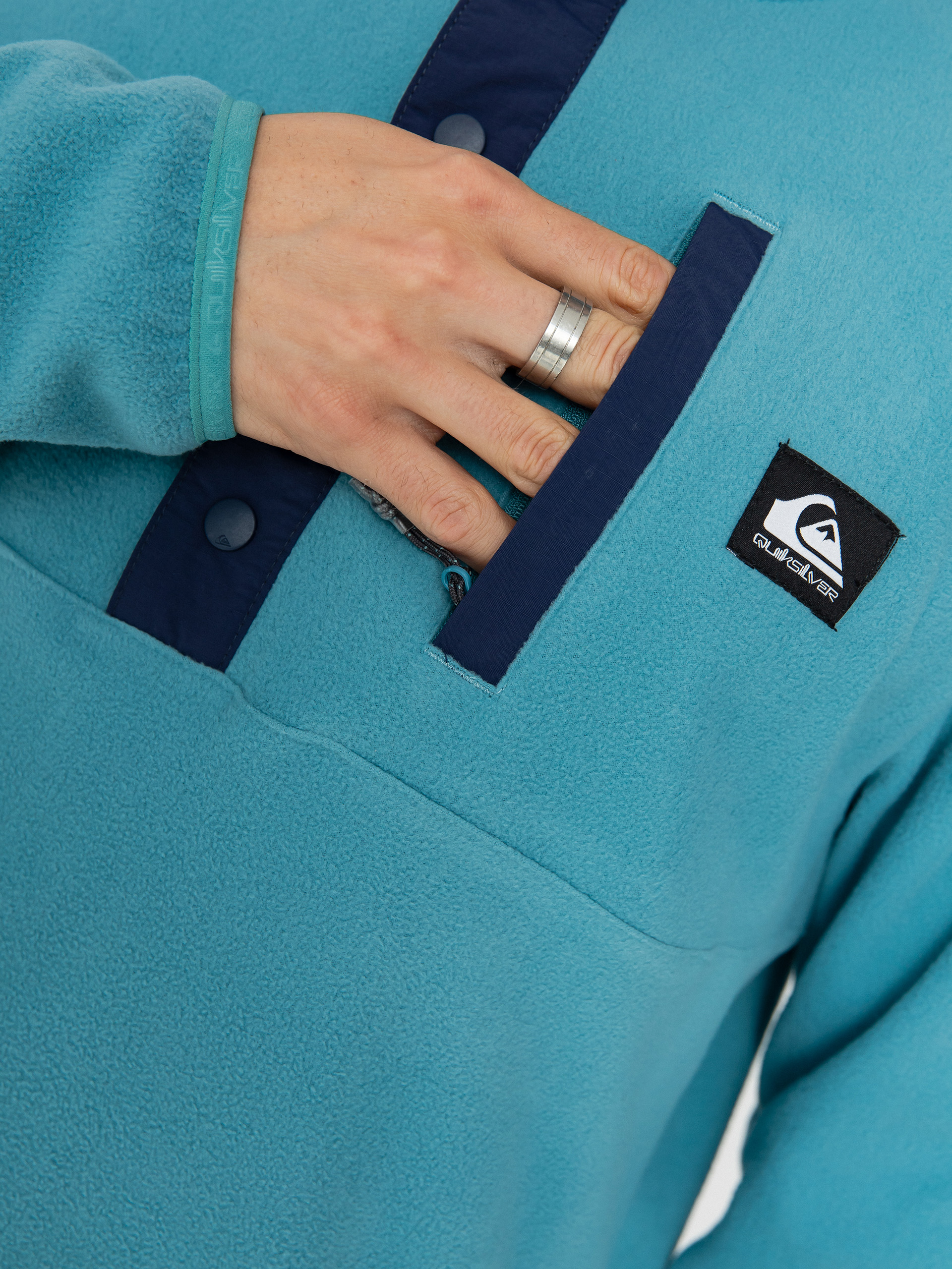 Férfi Quiksilver No Destination 2 Polár pulóver (brittany blue)