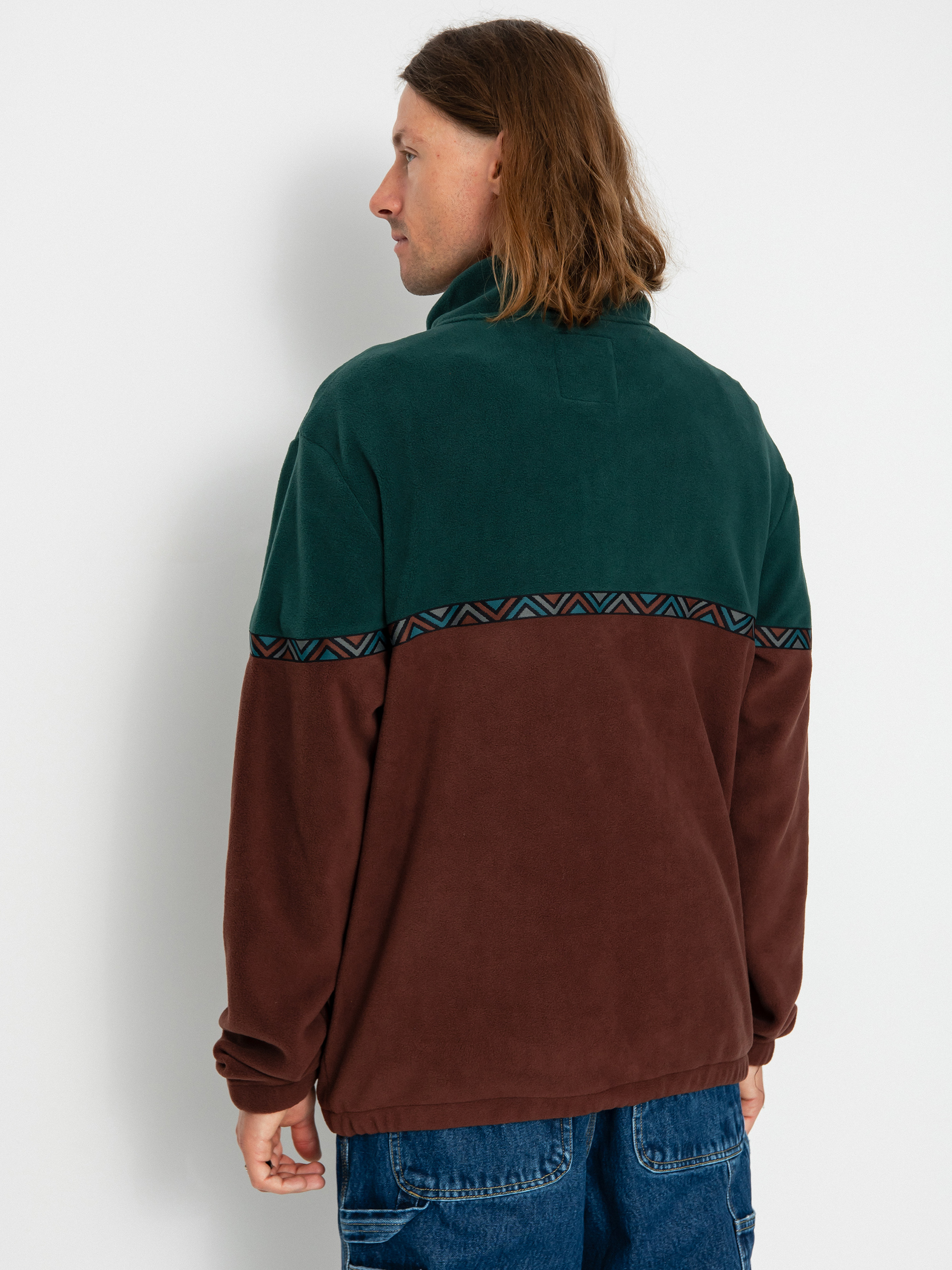 Férfi Iriedaily Monte Noe Polár pulóver (night forest)