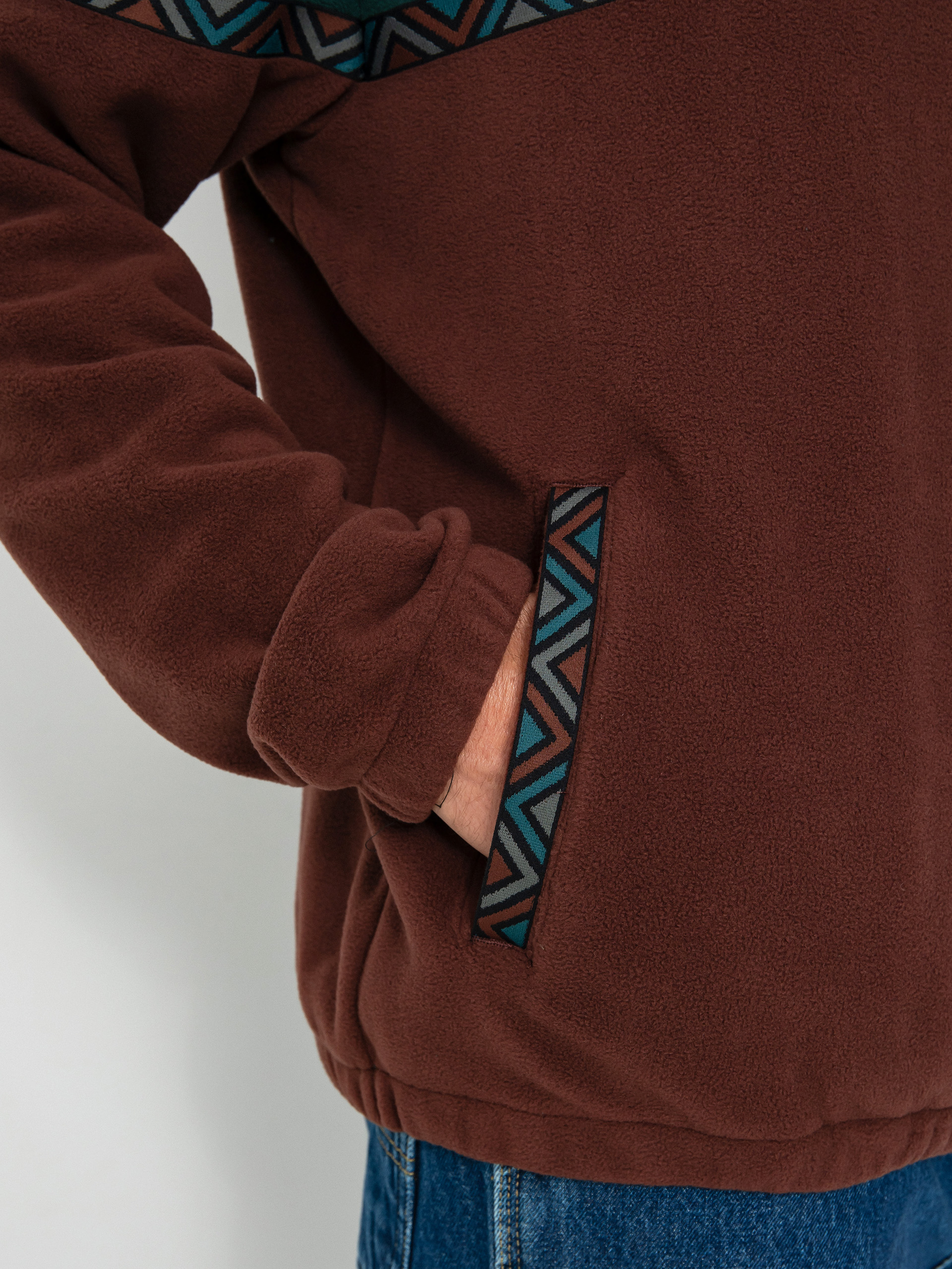 Férfi Iriedaily Monte Noe Polár pulóver (night forest)