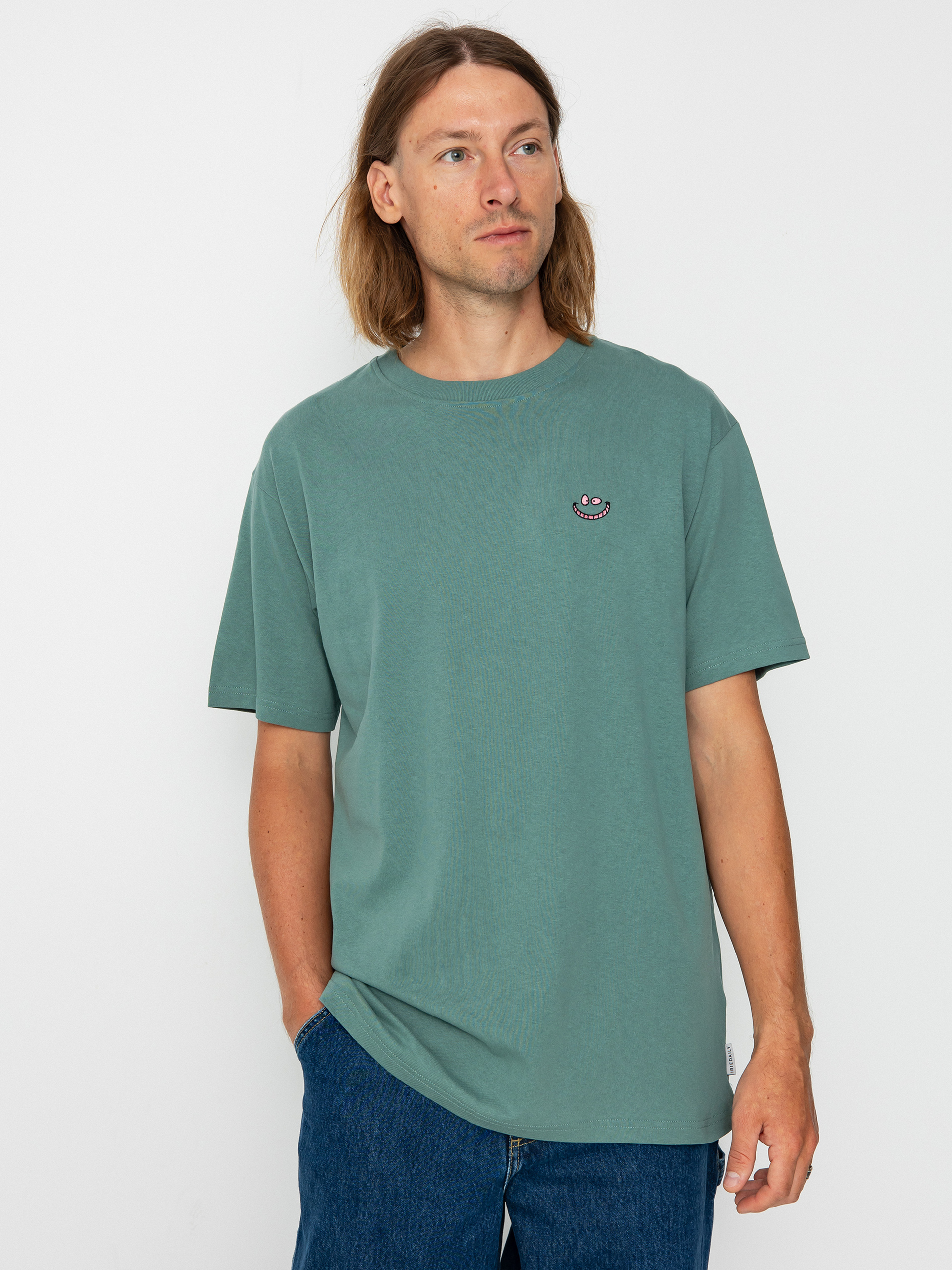 Iriedaily Grin Cat Póló (dark beryl)