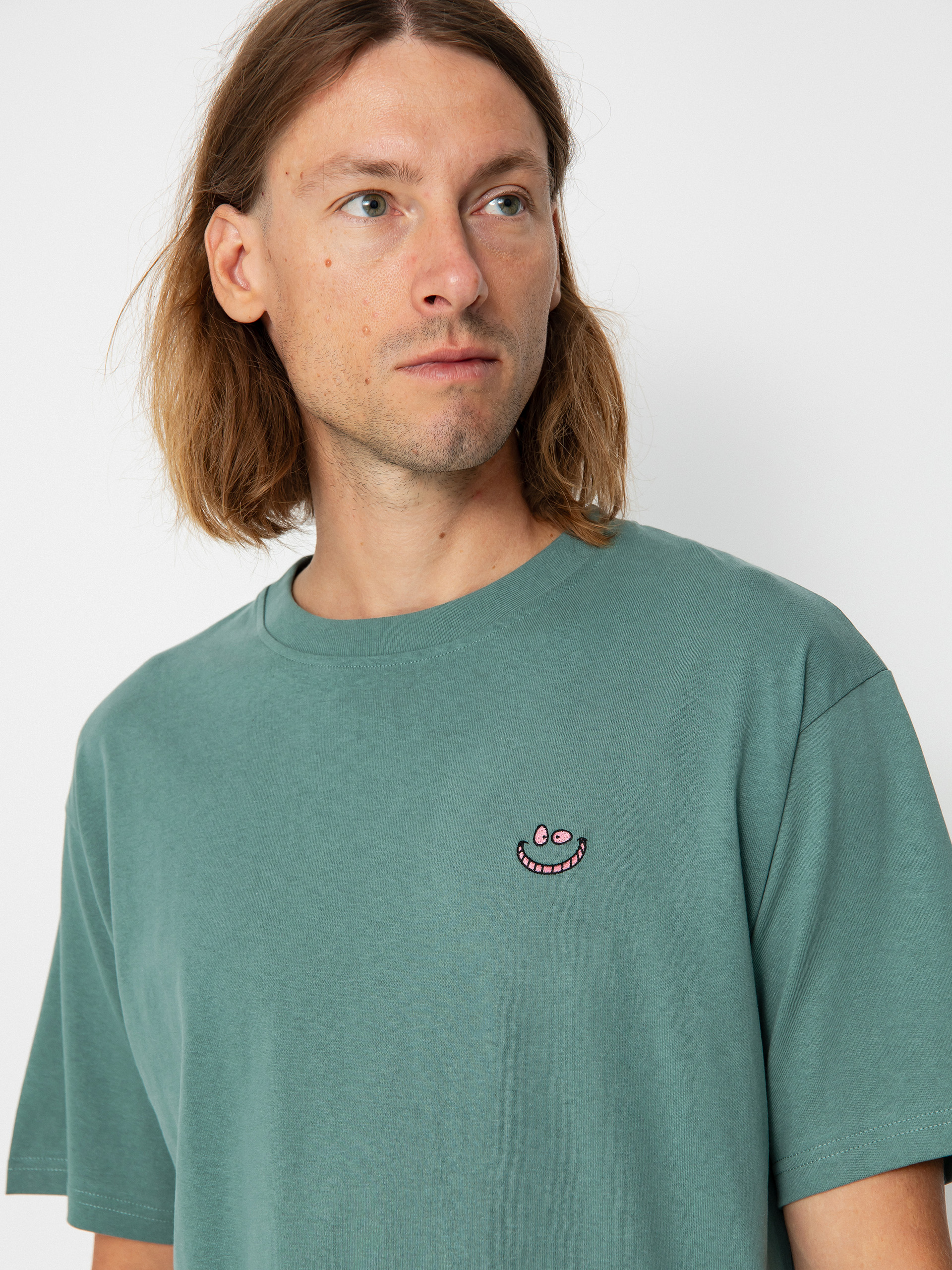 Iriedaily Grin Cat Póló (dark beryl)