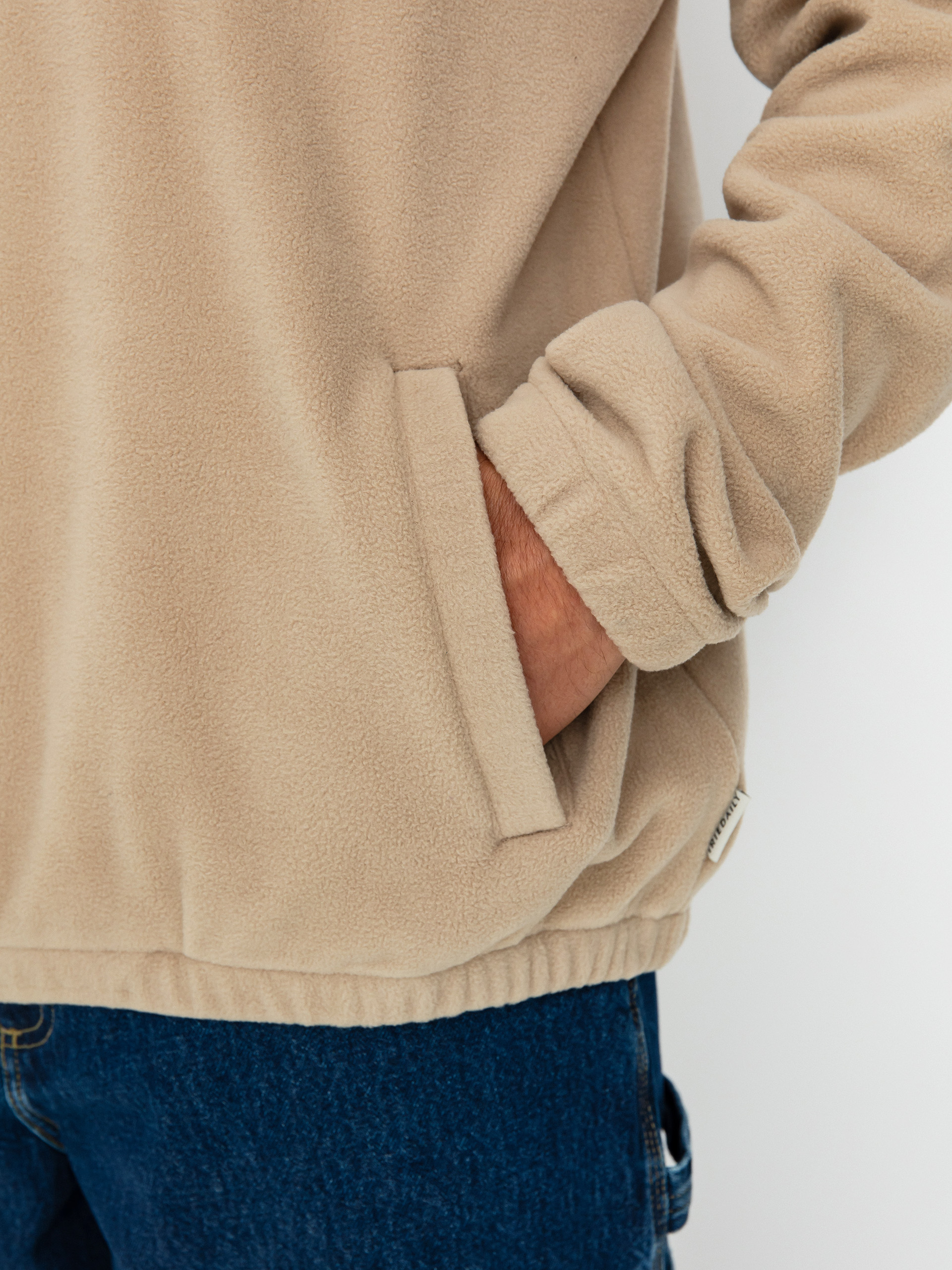 Férfi Iriedaily Kneece Polár pulóver (khaki)