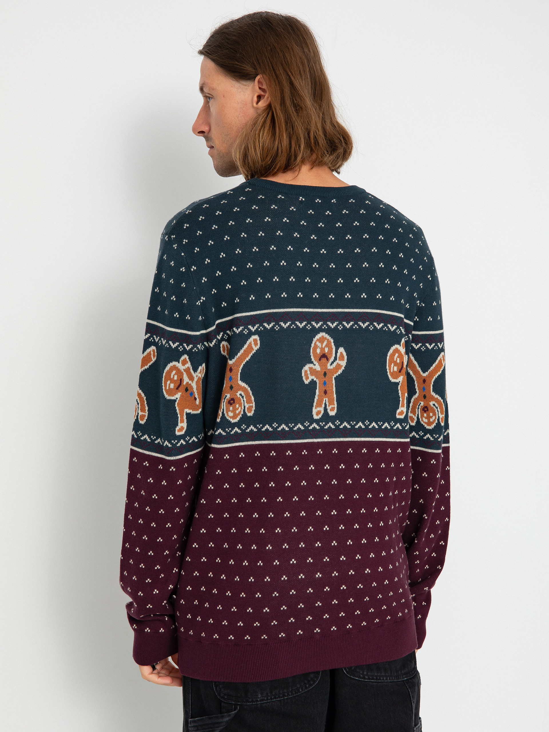 Iriedaily Cookieman Pulóver (green red)