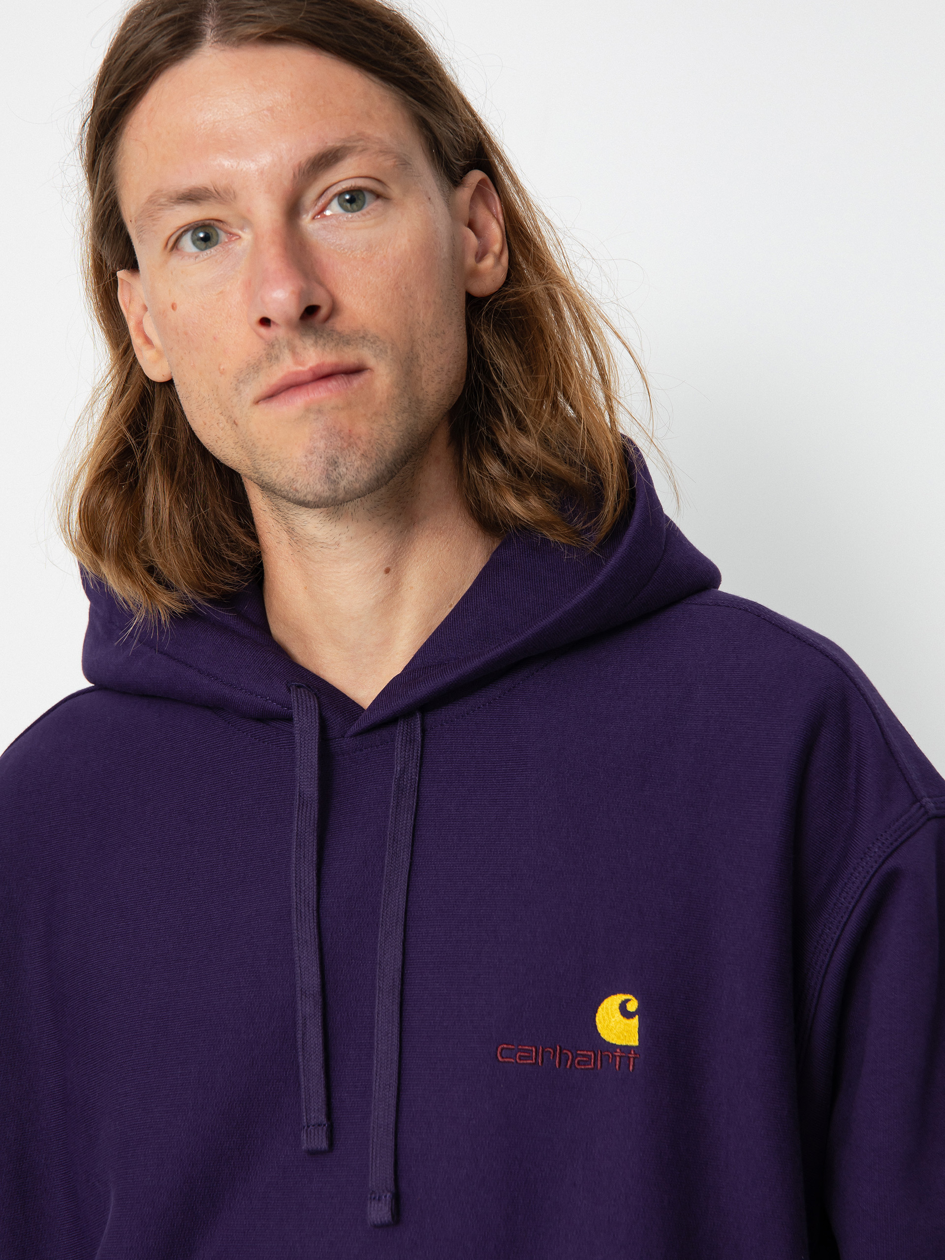 Carhartt WIP American Script HD Kapucnis pulóver (cassis)