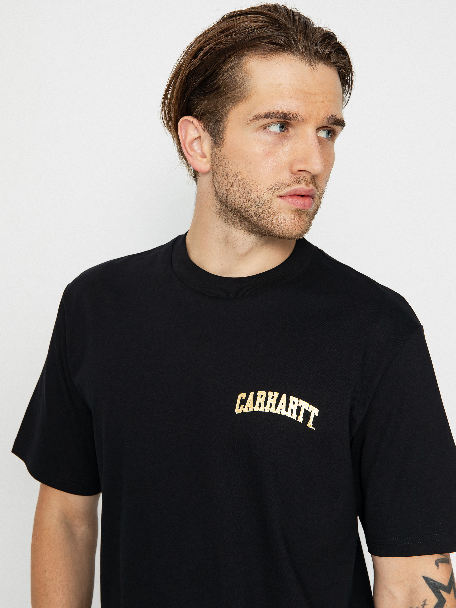 Carhartt WIP University Script Póló (black/gold)