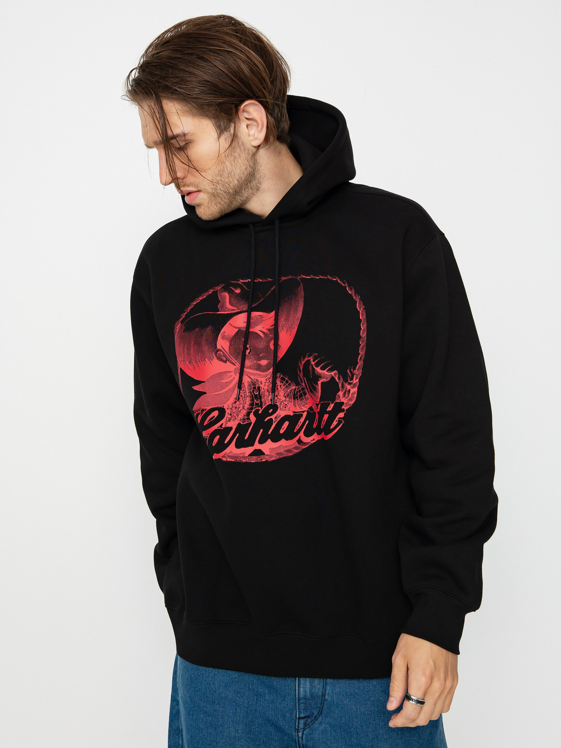 Carhartt WIP Buddy HD Kapucnis pulóver (black/red)