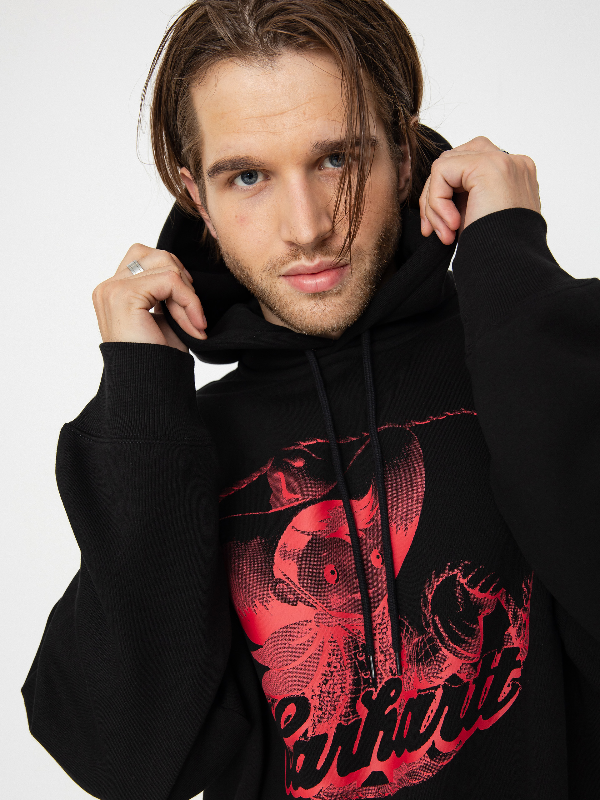 Carhartt WIP Buddy HD Kapucnis pulóver (black/red)