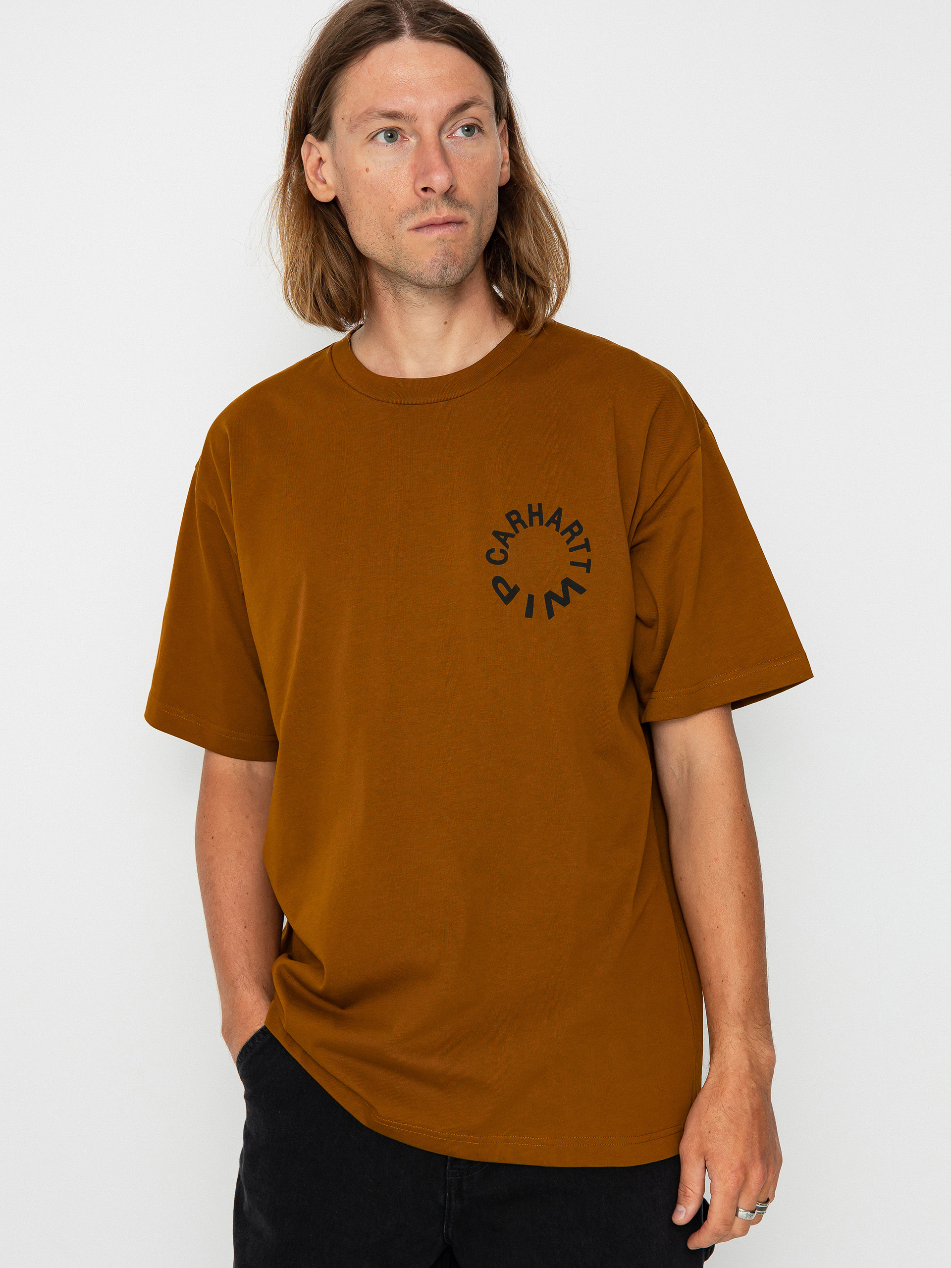 Carhartt WIP Work Varsity Póló (deep h brown/black)