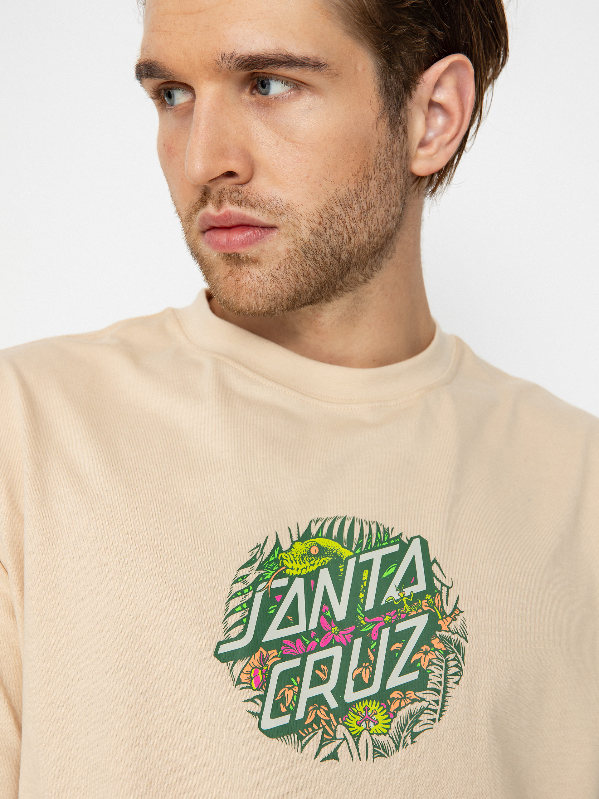 Santa Cruz Asp Flores Dot Front Ujjatlan felső (oat)