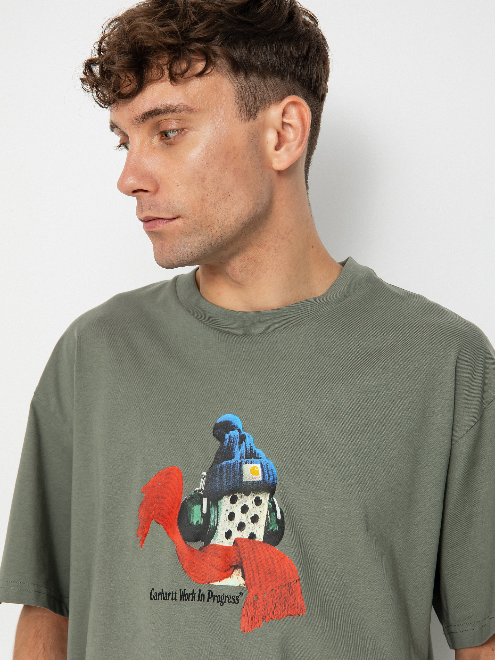 Carhartt WIP Stone Cold Ujjatlan felső (smoke green)