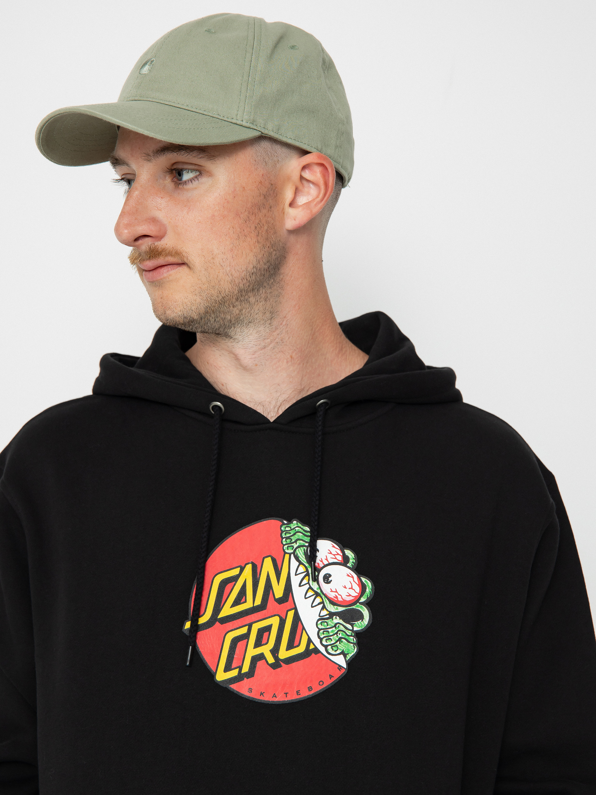 Santa Cruz Beware Dot Front HD Kapucnis pulóver (black)