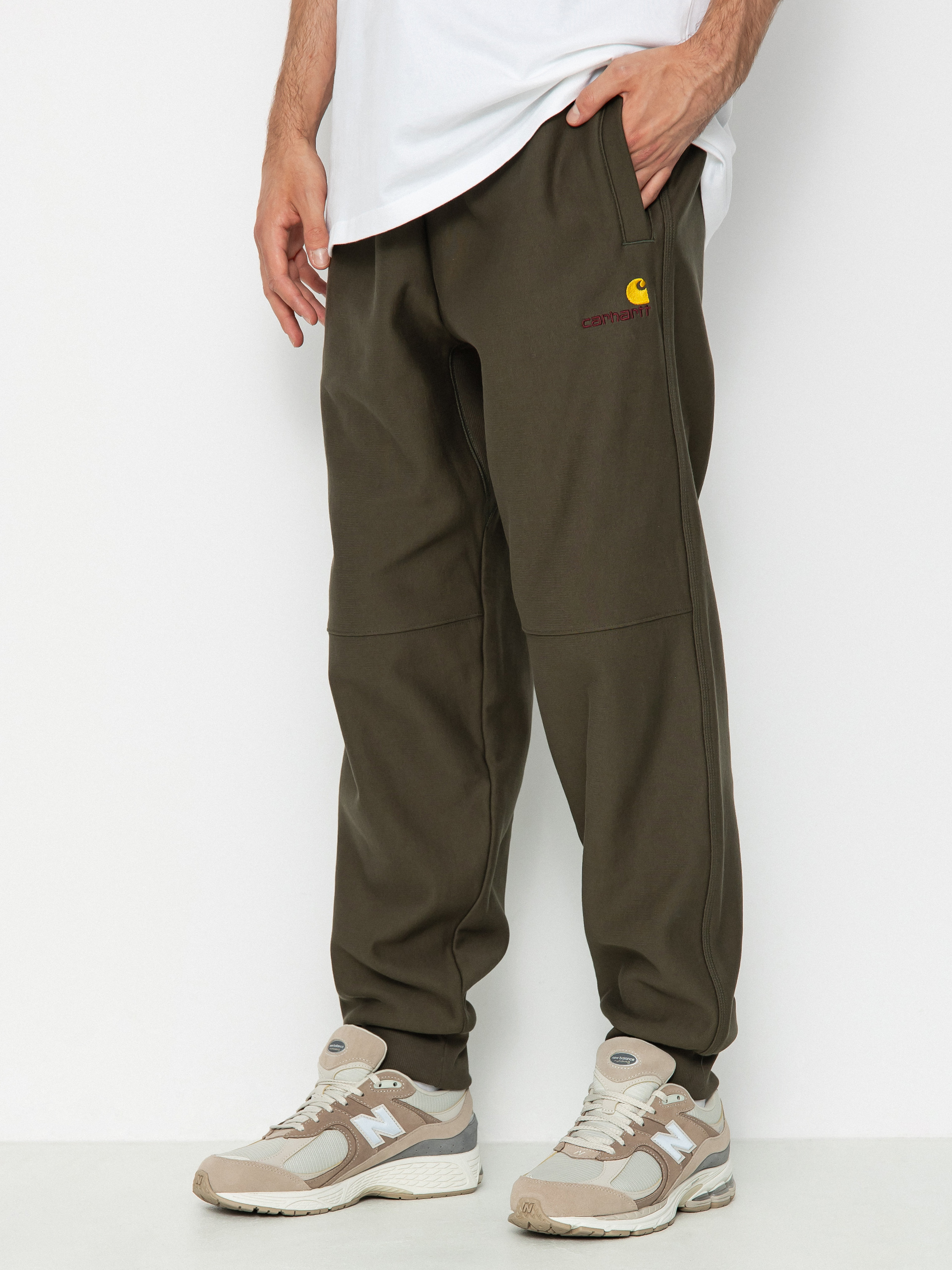 Carhartt WIP American Script Jogging Kisnadrág (plant)