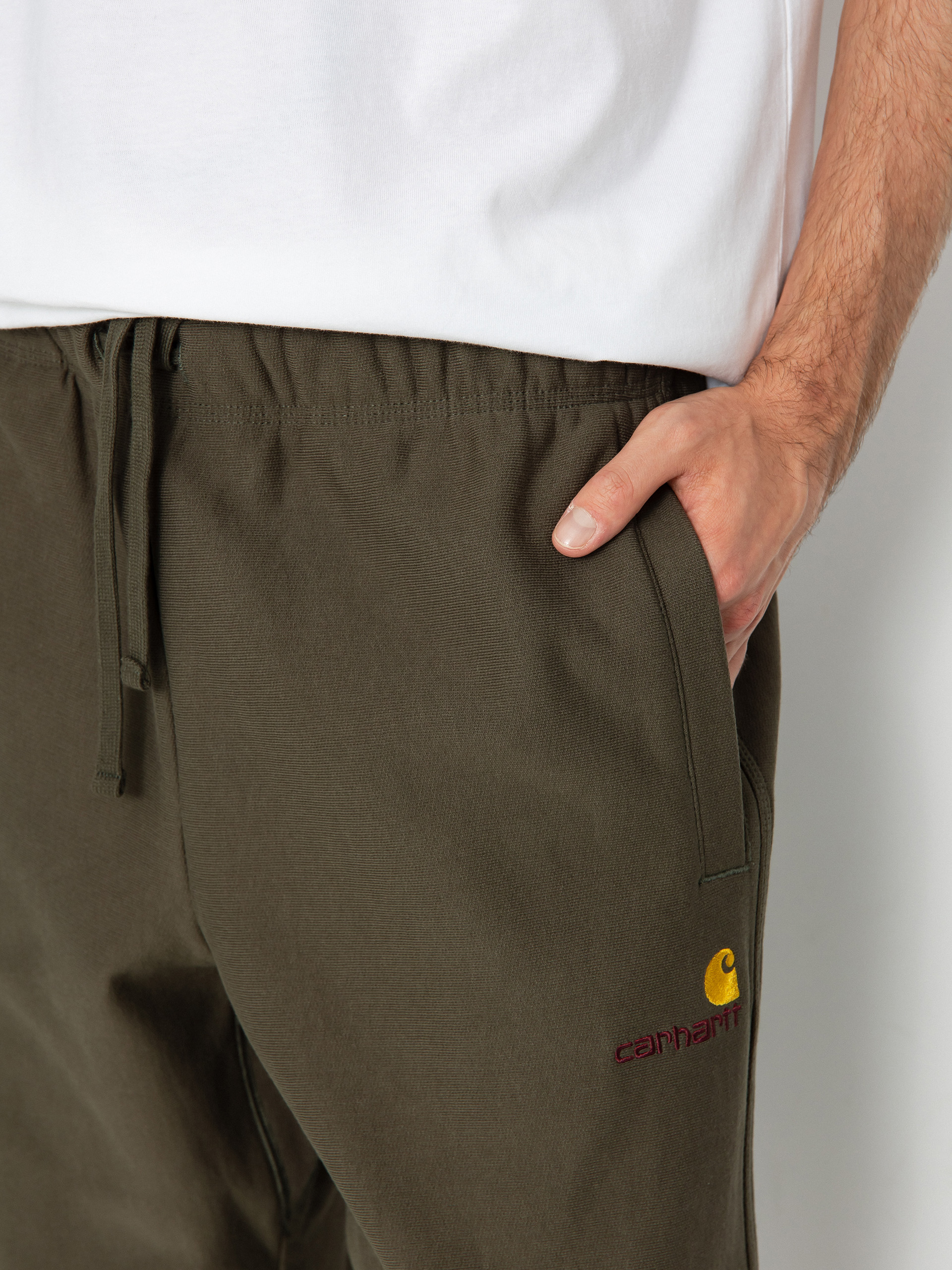 Carhartt WIP American Script Jogging Kisnadrág (plant)