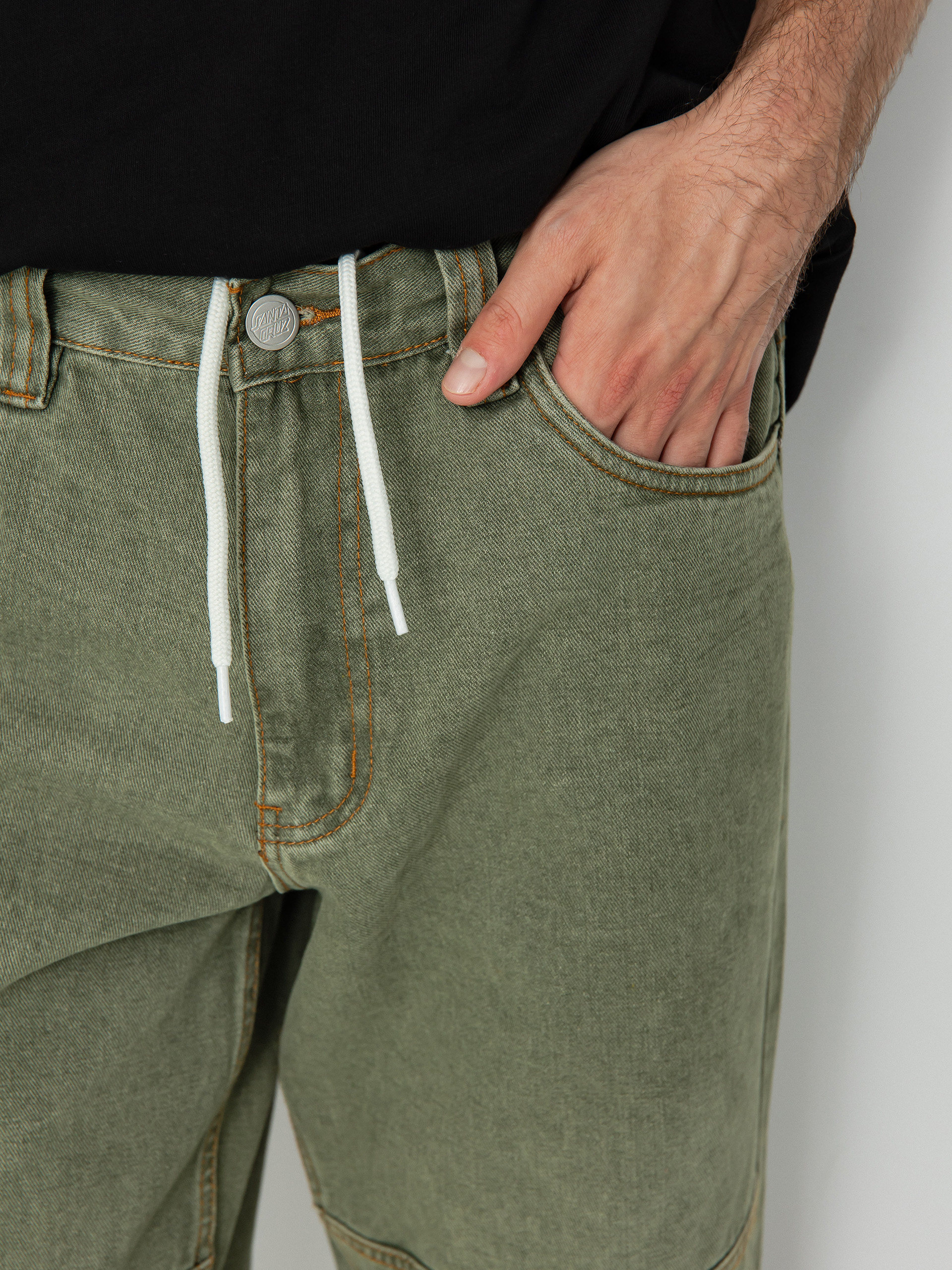 Santa Cruz Classic Label Panel Jean Kisnadrág (sage)