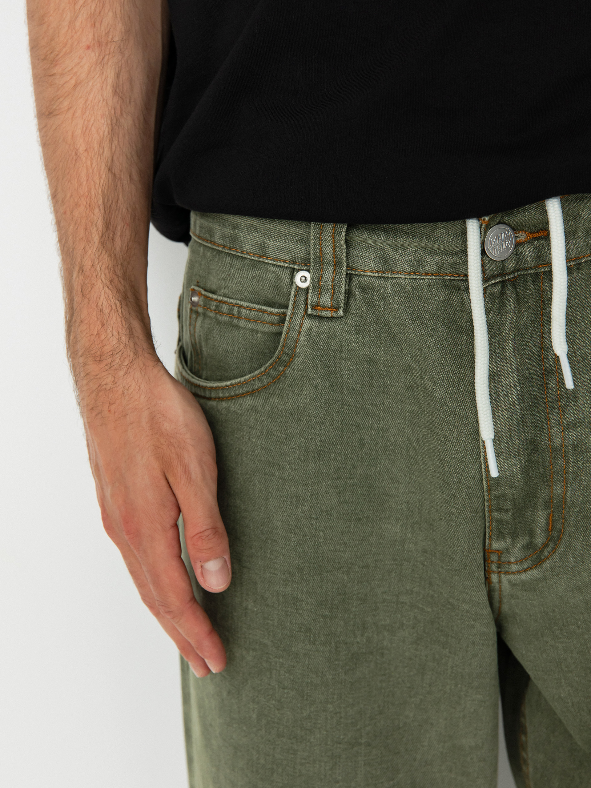 Santa Cruz Classic Label Panel Jean Kisnadrág (sage)