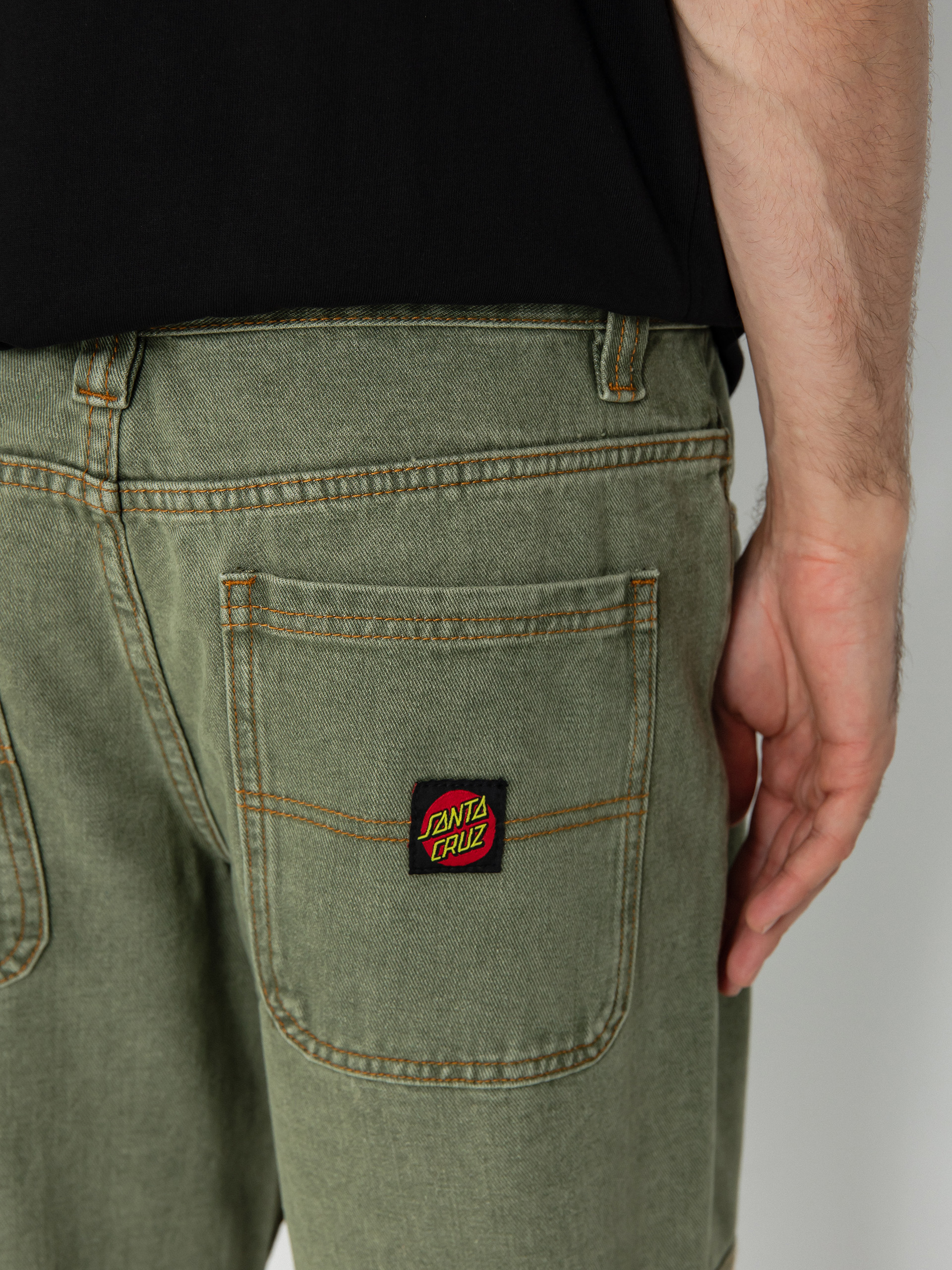 Santa Cruz Classic Label Panel Jean Kisnadrág (sage)