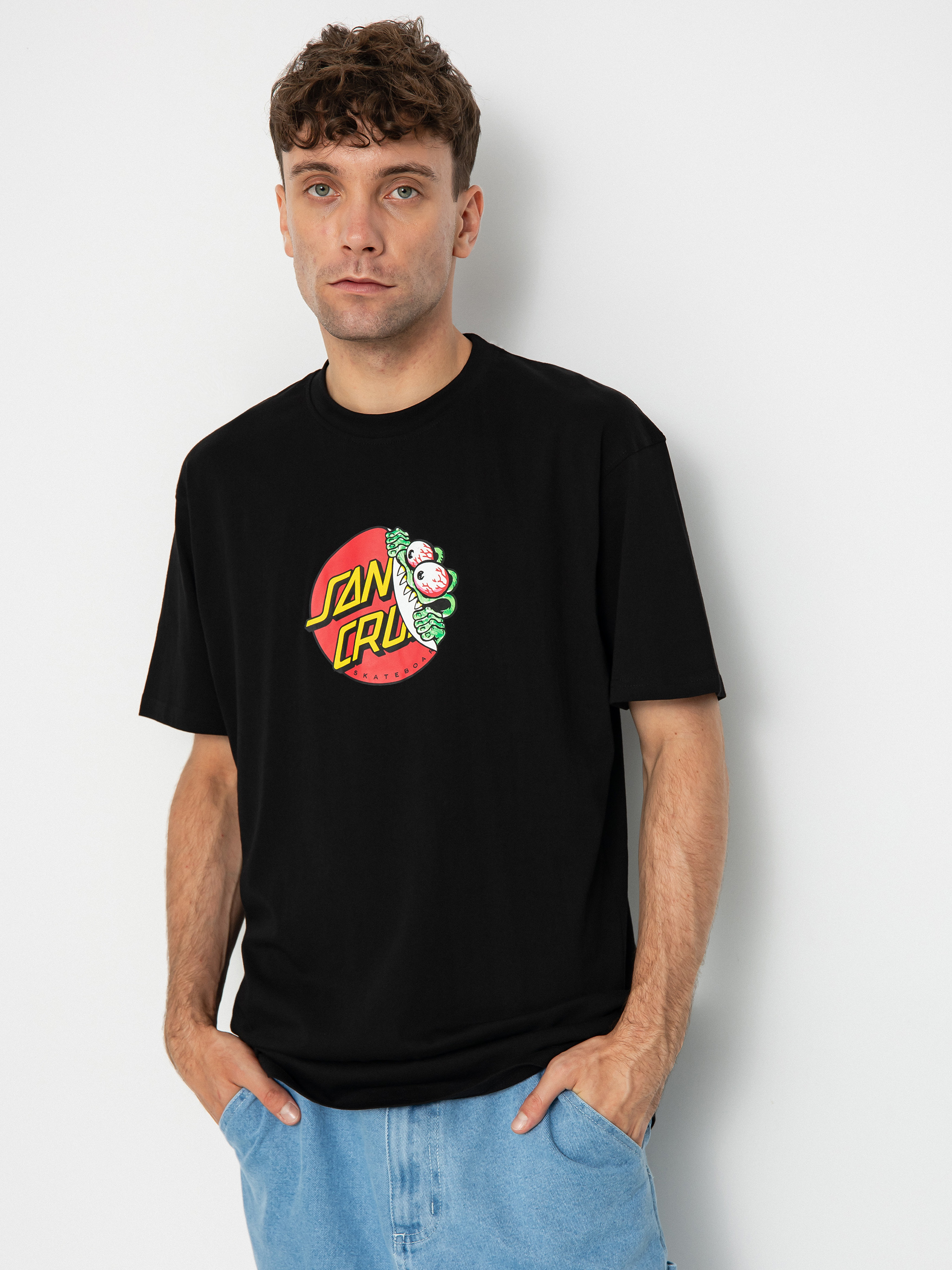 Santa Cruz Beware Dot Front Póló (black)