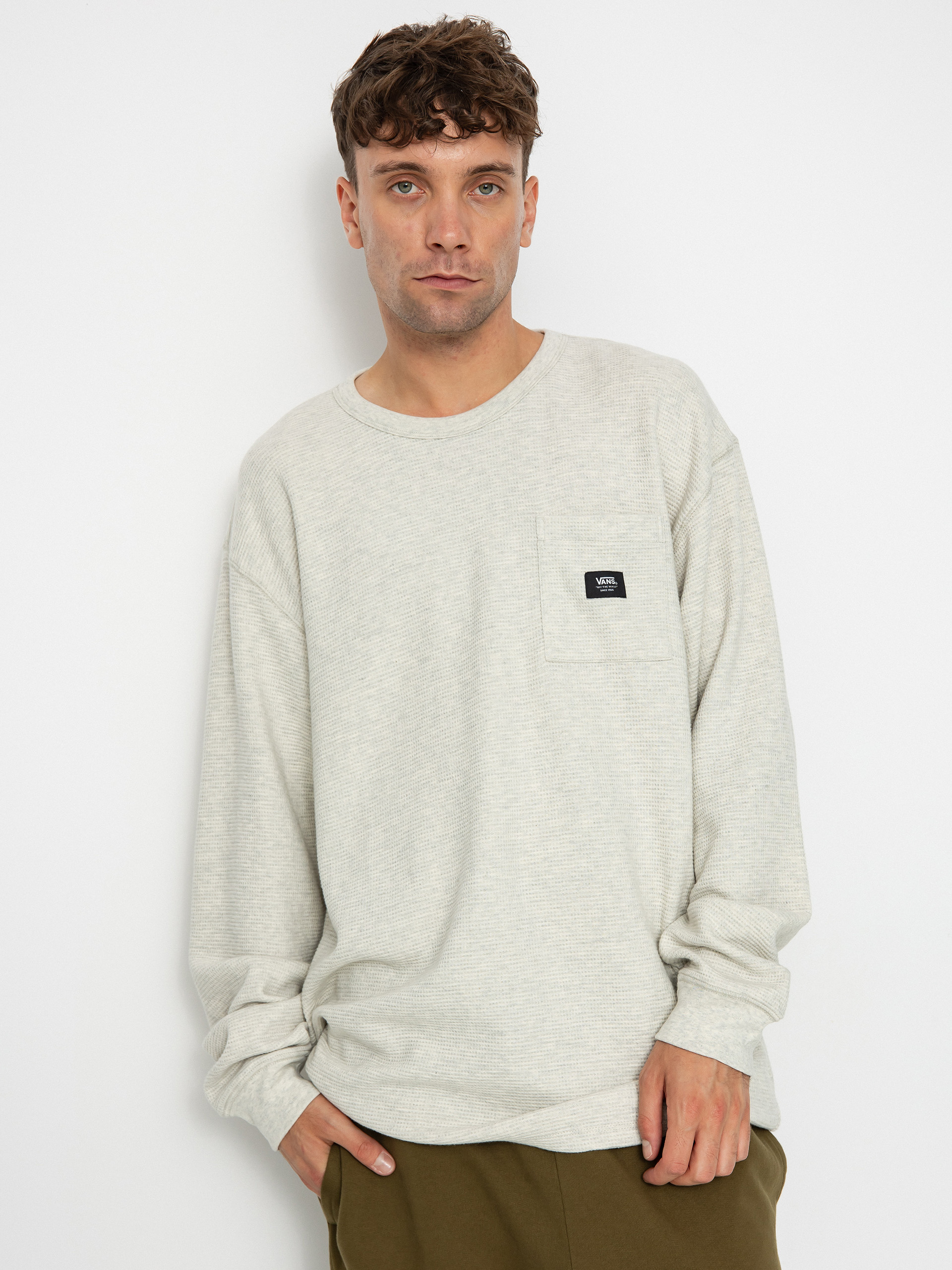 Vans Alder Ls Pocket Thermal Hosszú ujjú felső (oatmeal heather)