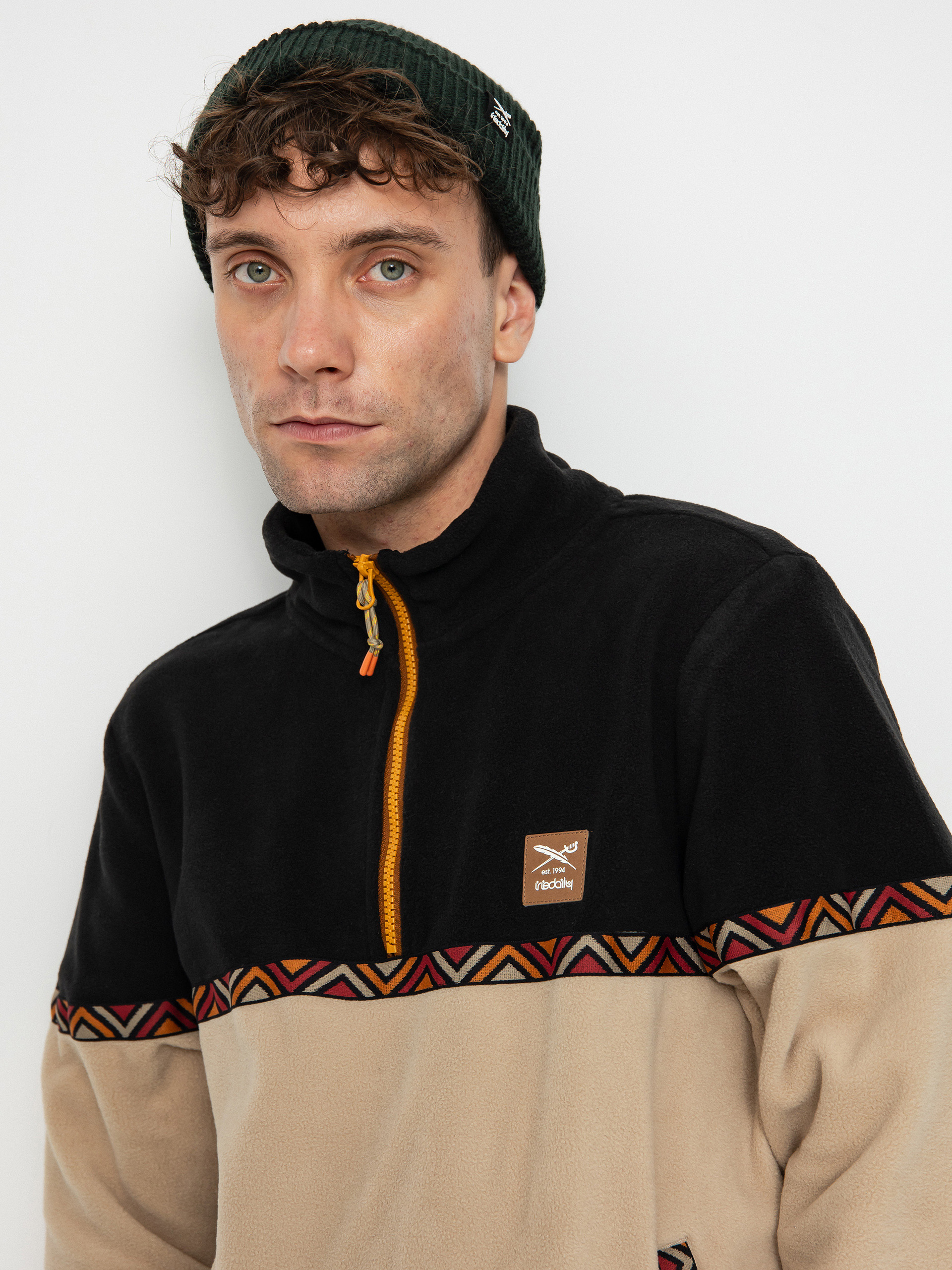 Férfi Iriedaily Monte Noe Polár pulóver (khaki)