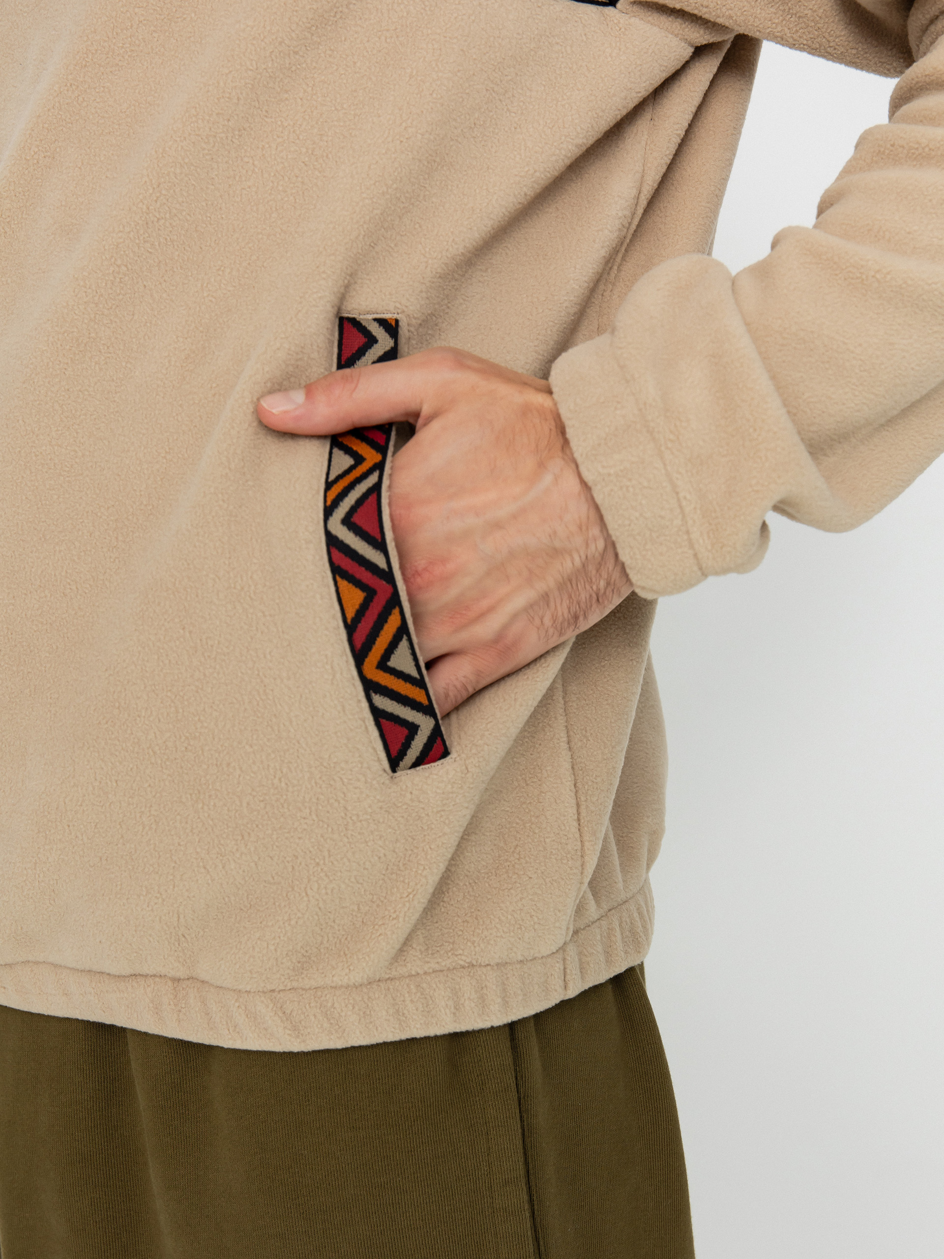 Férfi Iriedaily Monte Noe Polár pulóver (khaki)