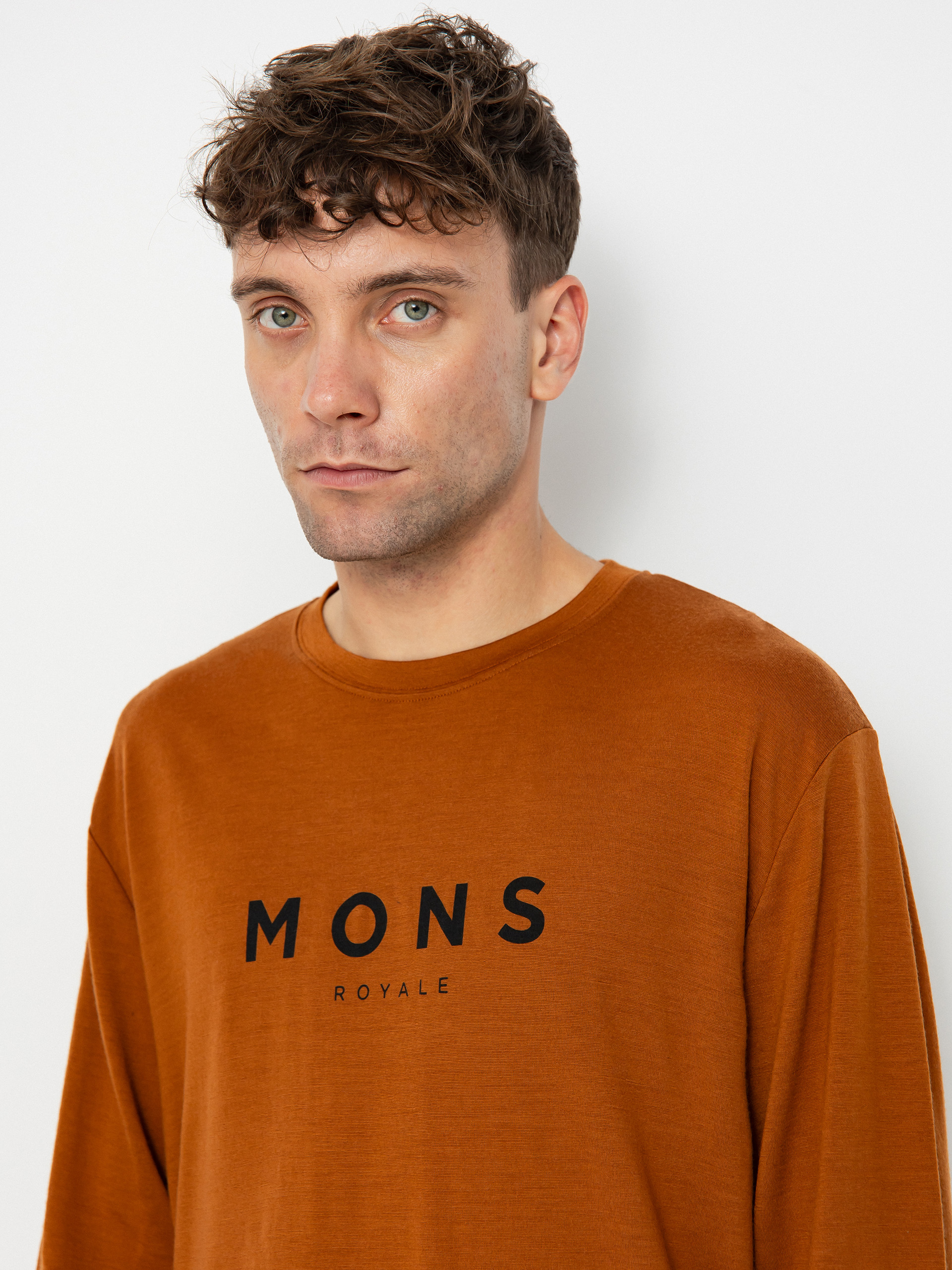 Férfi Mons Royale Yotei Merino Classic Hosszú ujjú thermo felső (copper)