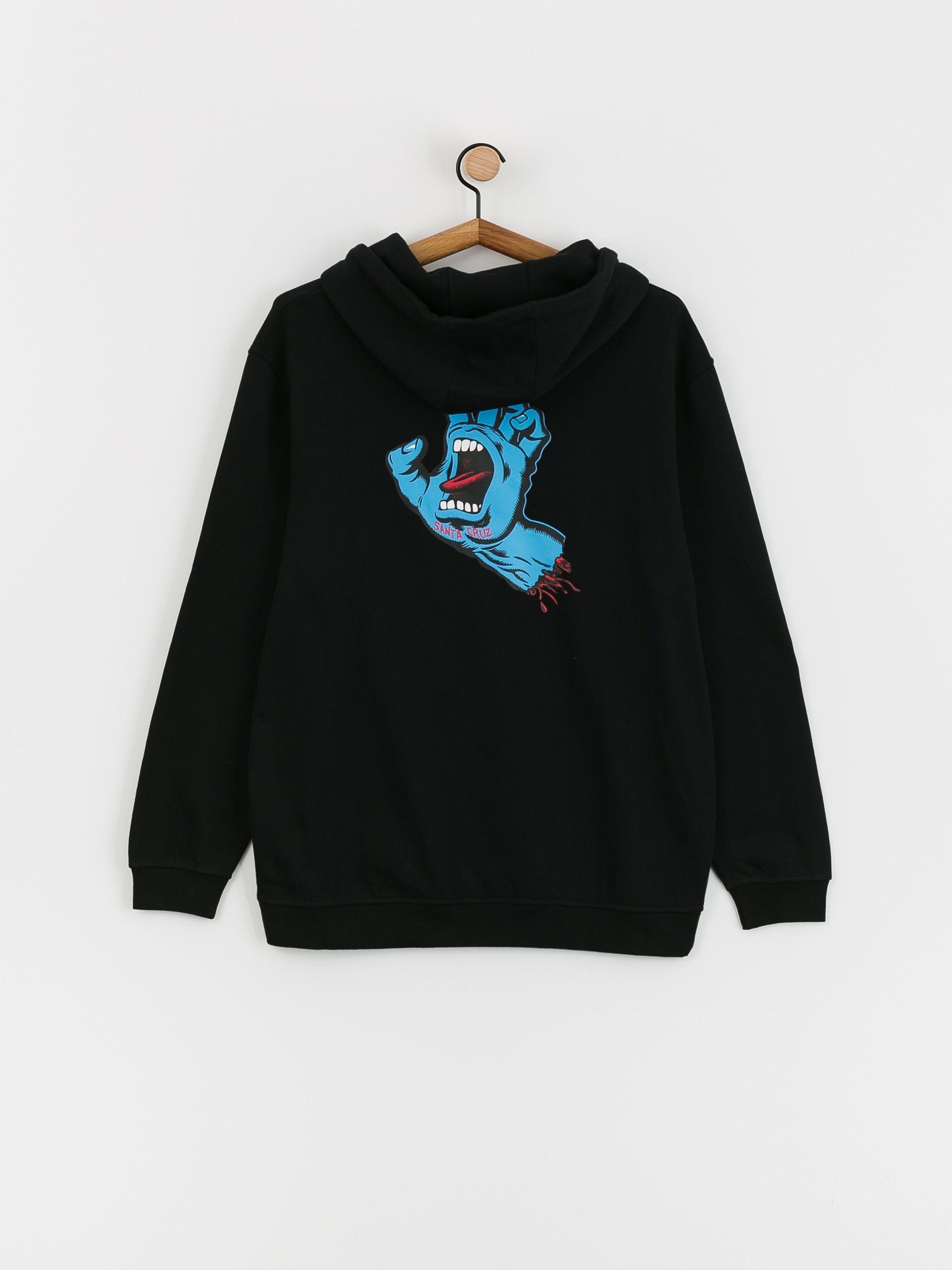 Santa Cruz Screaming Hand Chest HD Kapucnis pulóver (black)