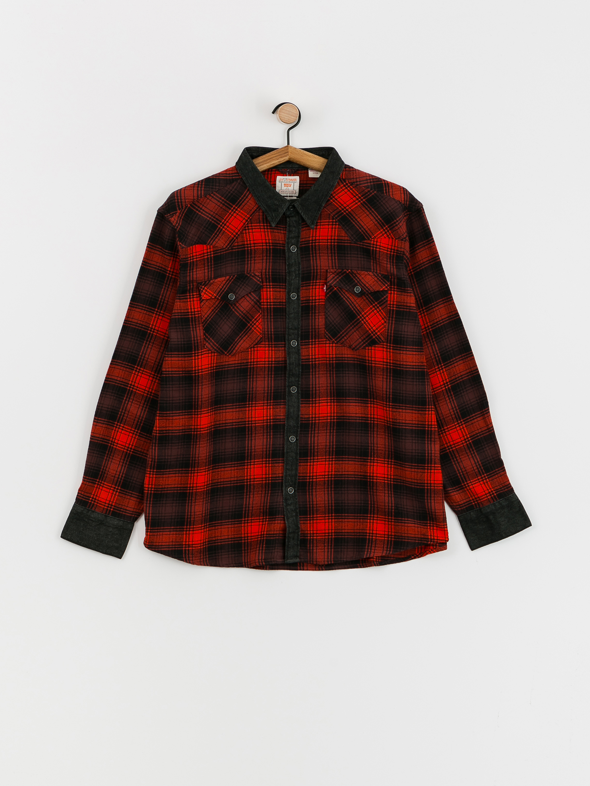 Levi's® Barstow Western Standard Ing (red plaid)