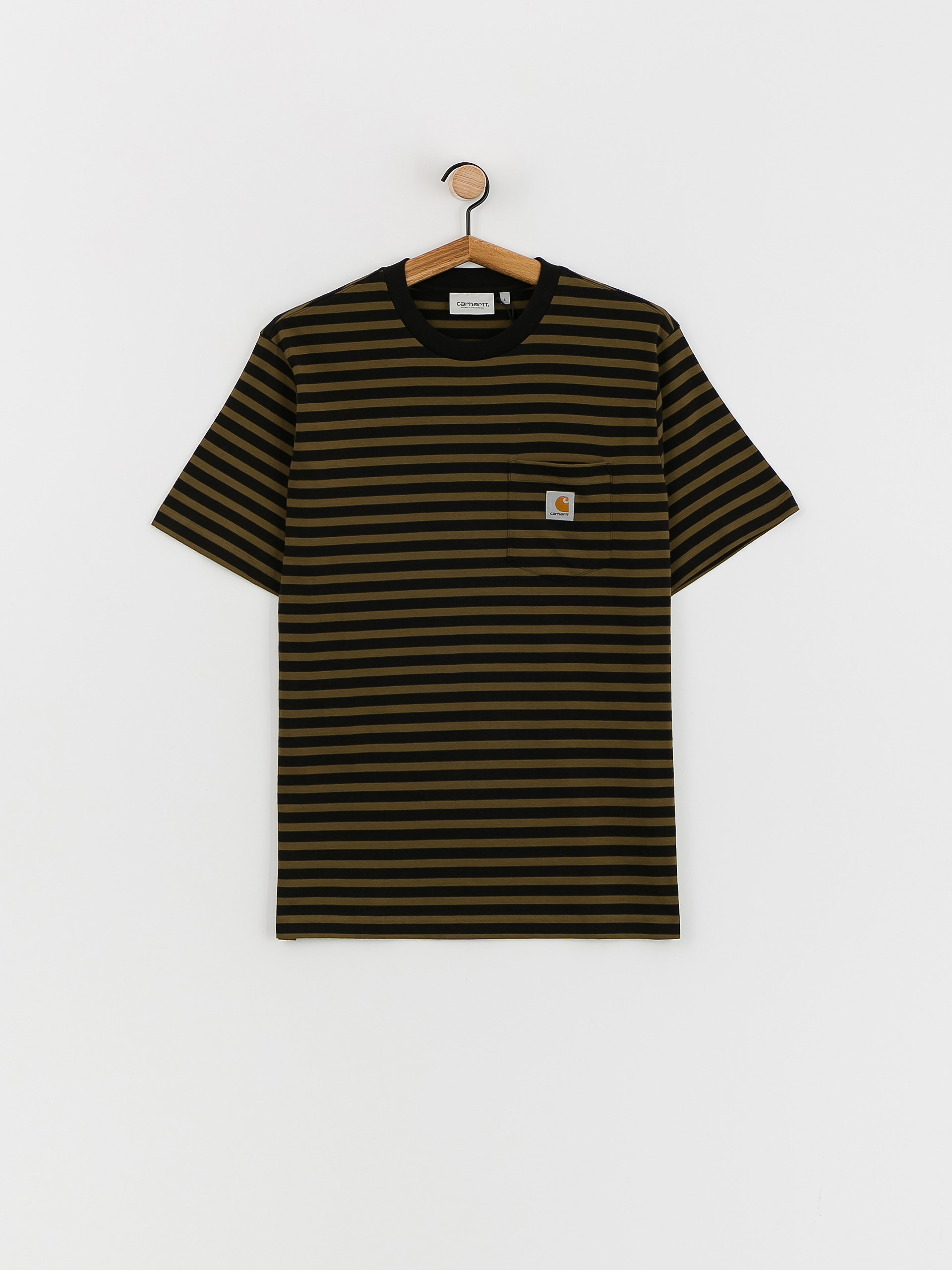Carhartt WIP Seidler Pocket Póló (seidler stripe highland/black)