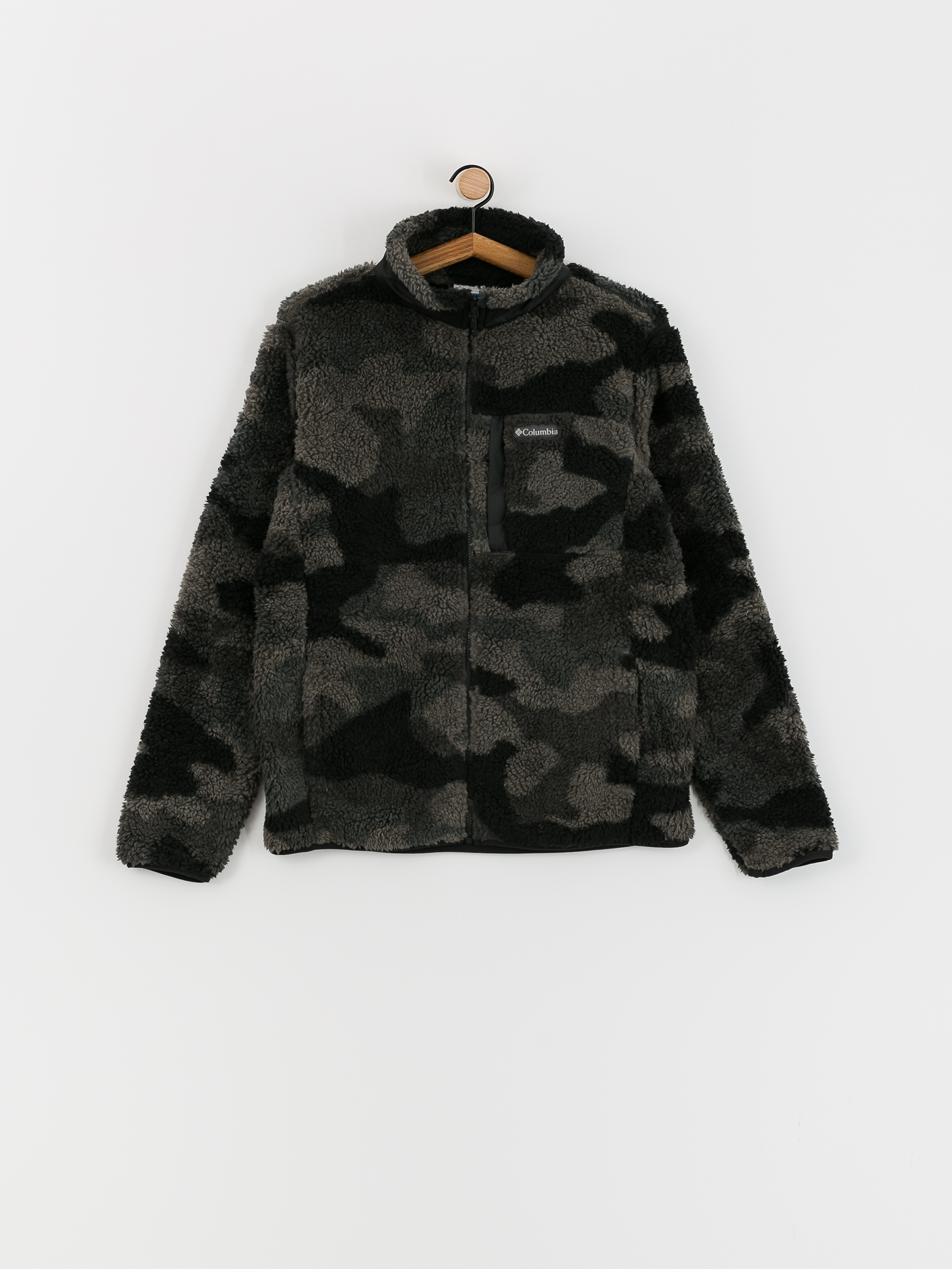 Férfi Columbia Winter Pass Print Fleece Full Zip Polár pulóver (black mod camo)
