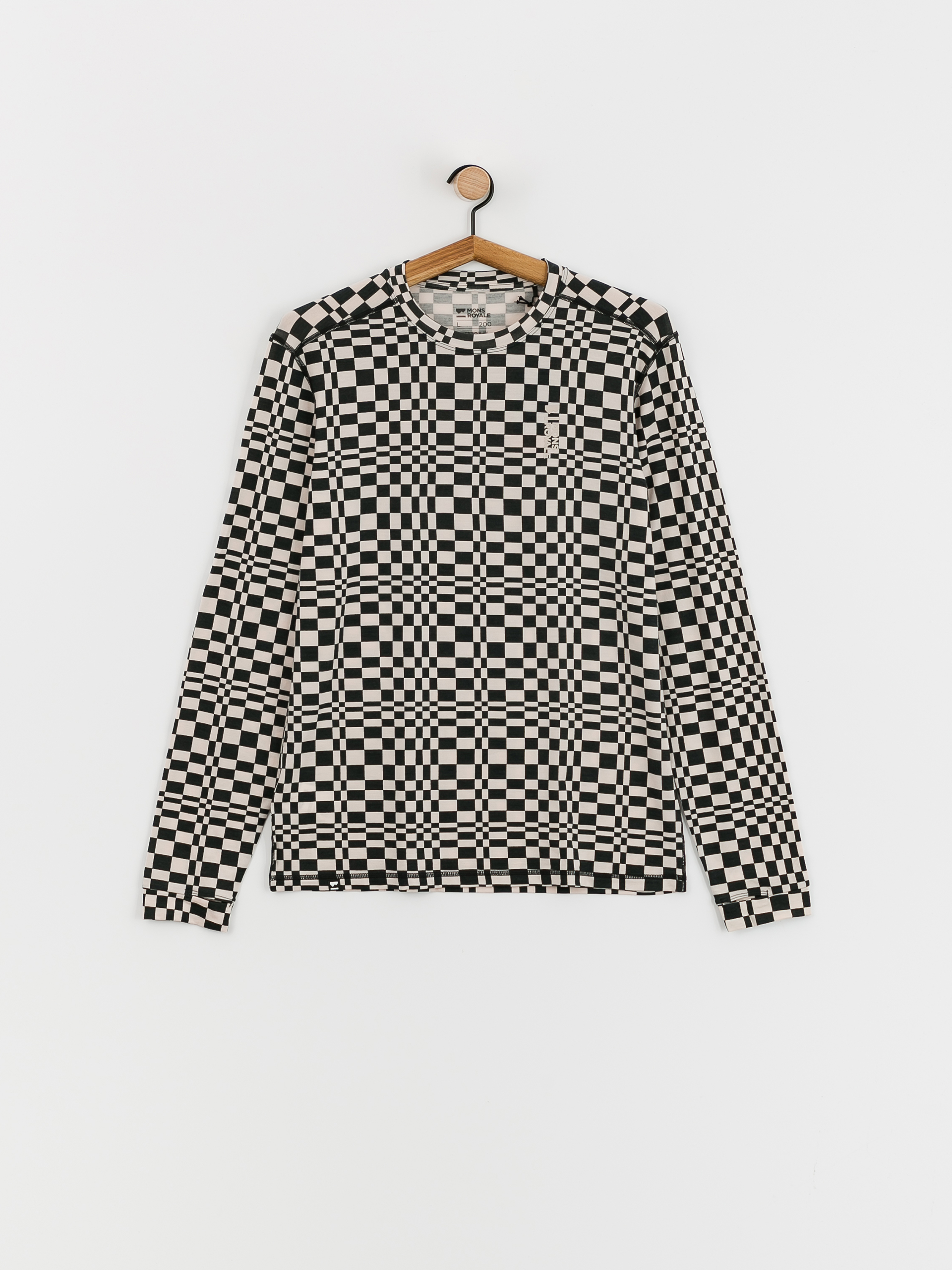 Mons Royale Cascade Merino Flex 200 Hosszú ujjú felső (checkers)