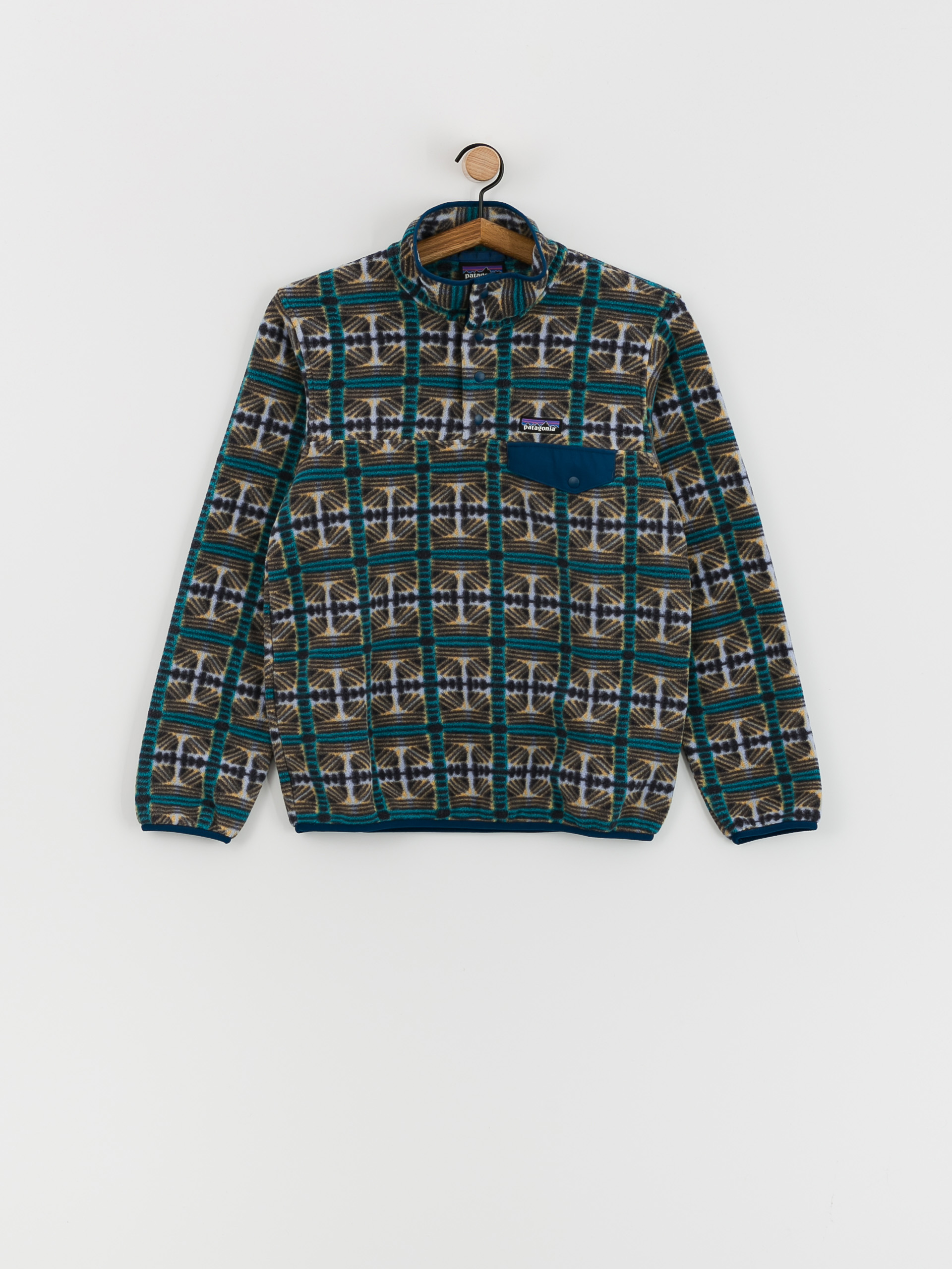 Női Patagonia Lightweight Synch Snap T Polár pulóver (snow beam/pale periwinkle)