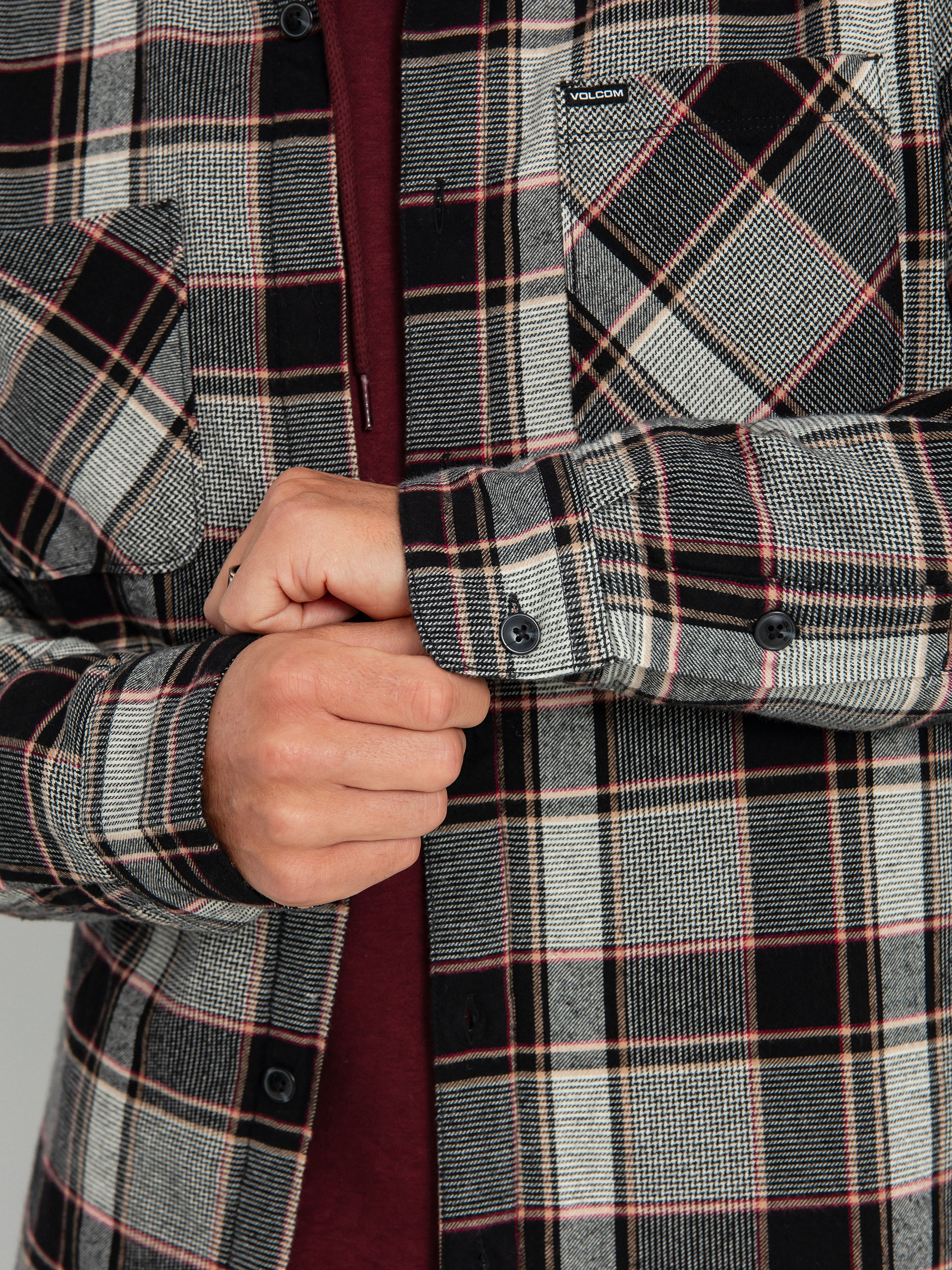 Volcom Brickstone Lined Flannel Ls Ing (dirty white)