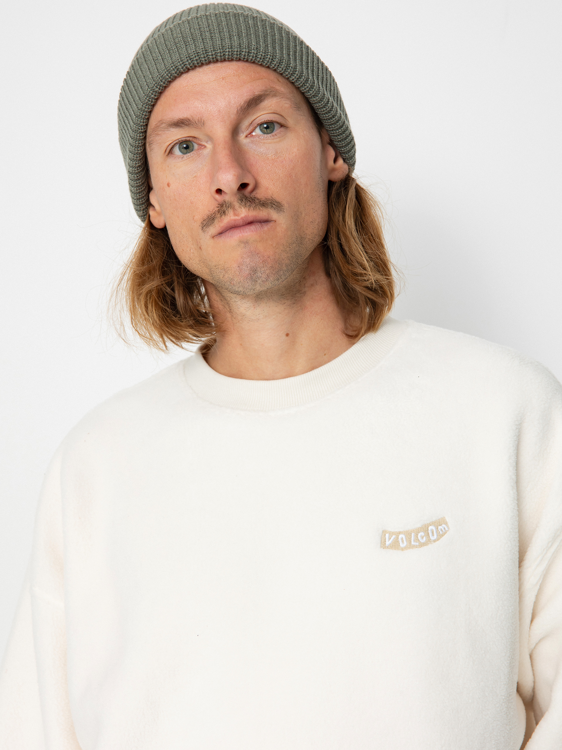 Volcom Too Kool Lse Crew Pulóver (dirty white)