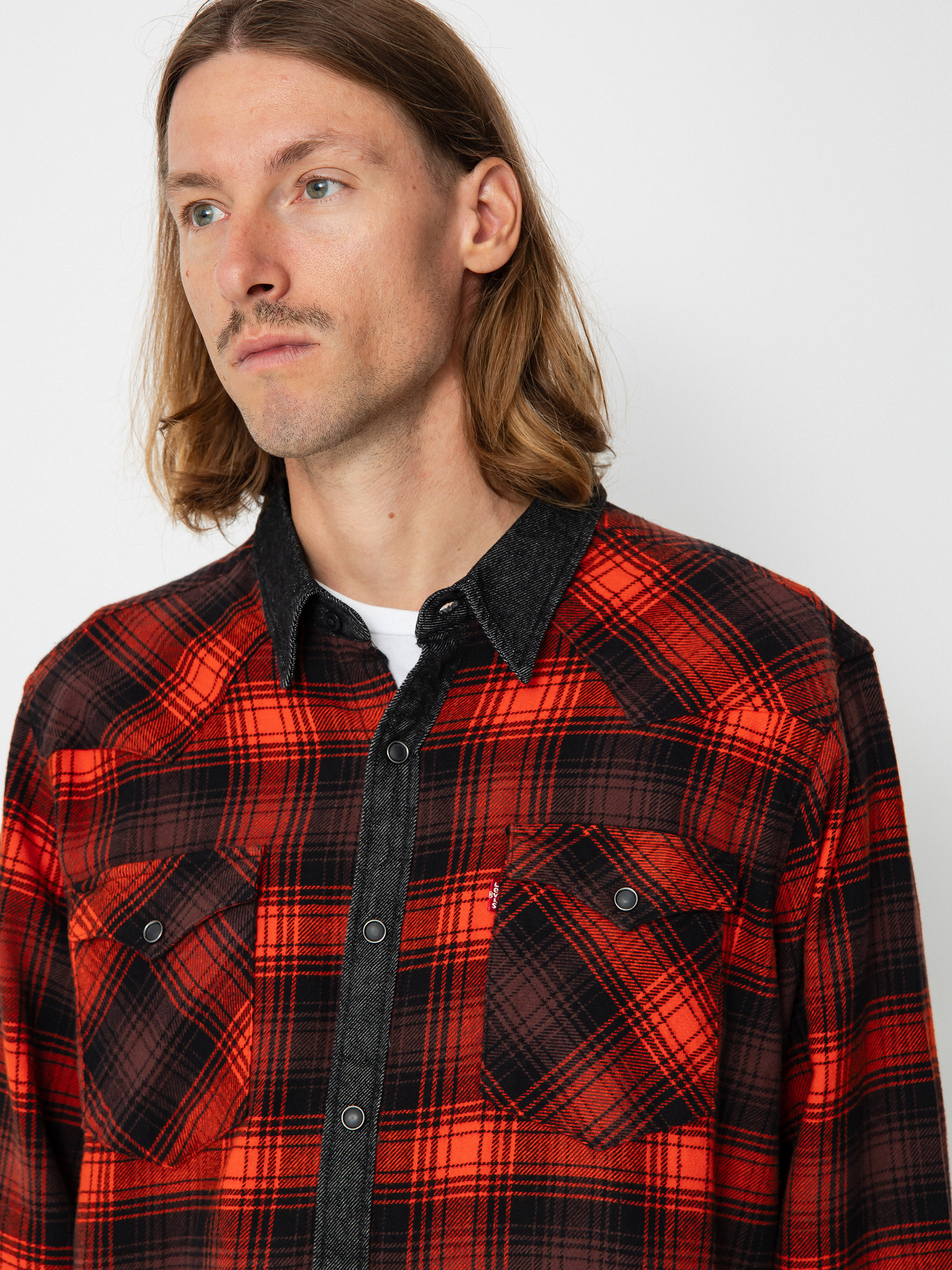 Levi's® Barstow Western Standard Ing (red plaid)