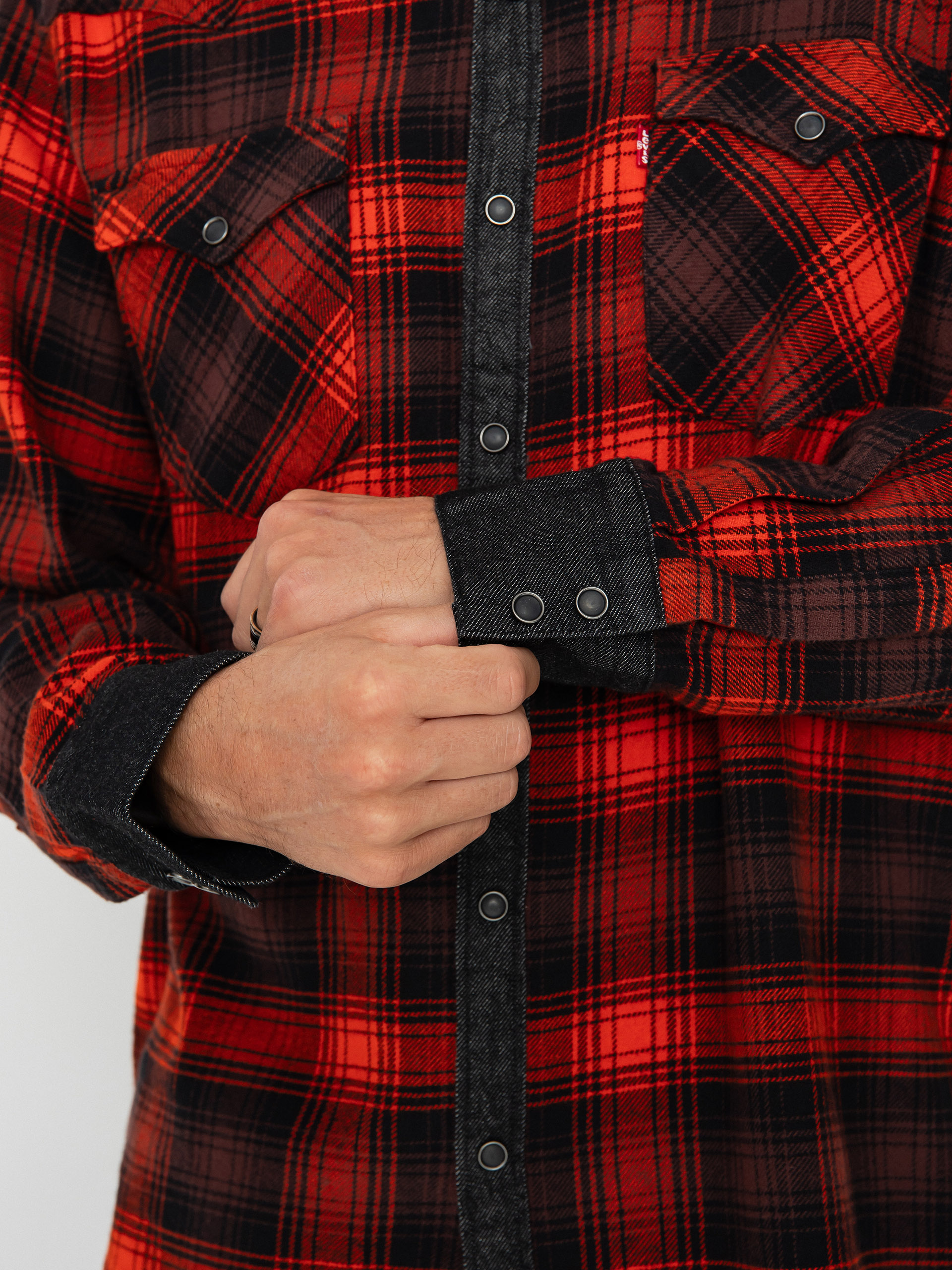 Levi's® Barstow Western Standard Ing (red plaid)