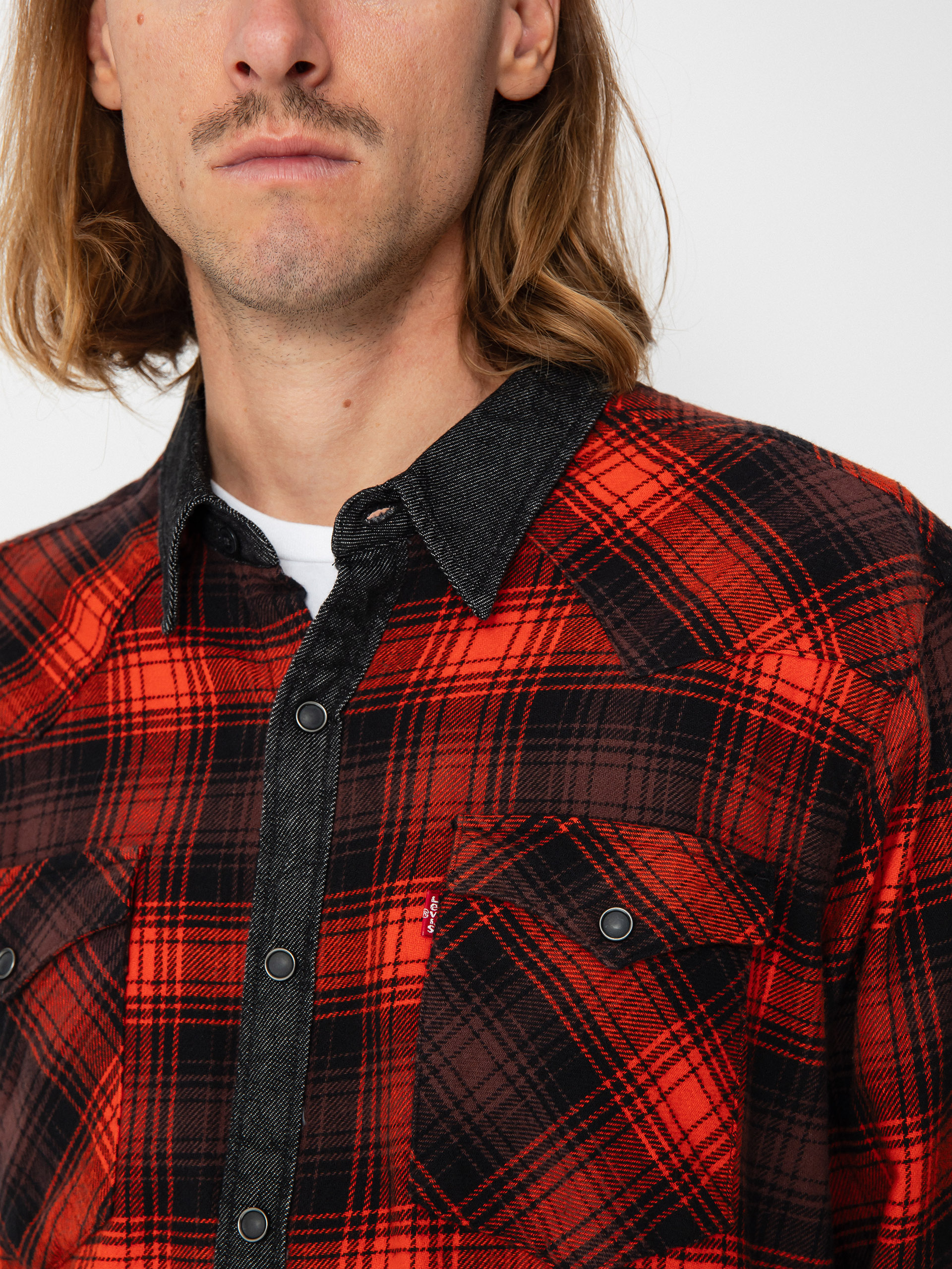 Levi's® Barstow Western Standard Ing (red plaid)