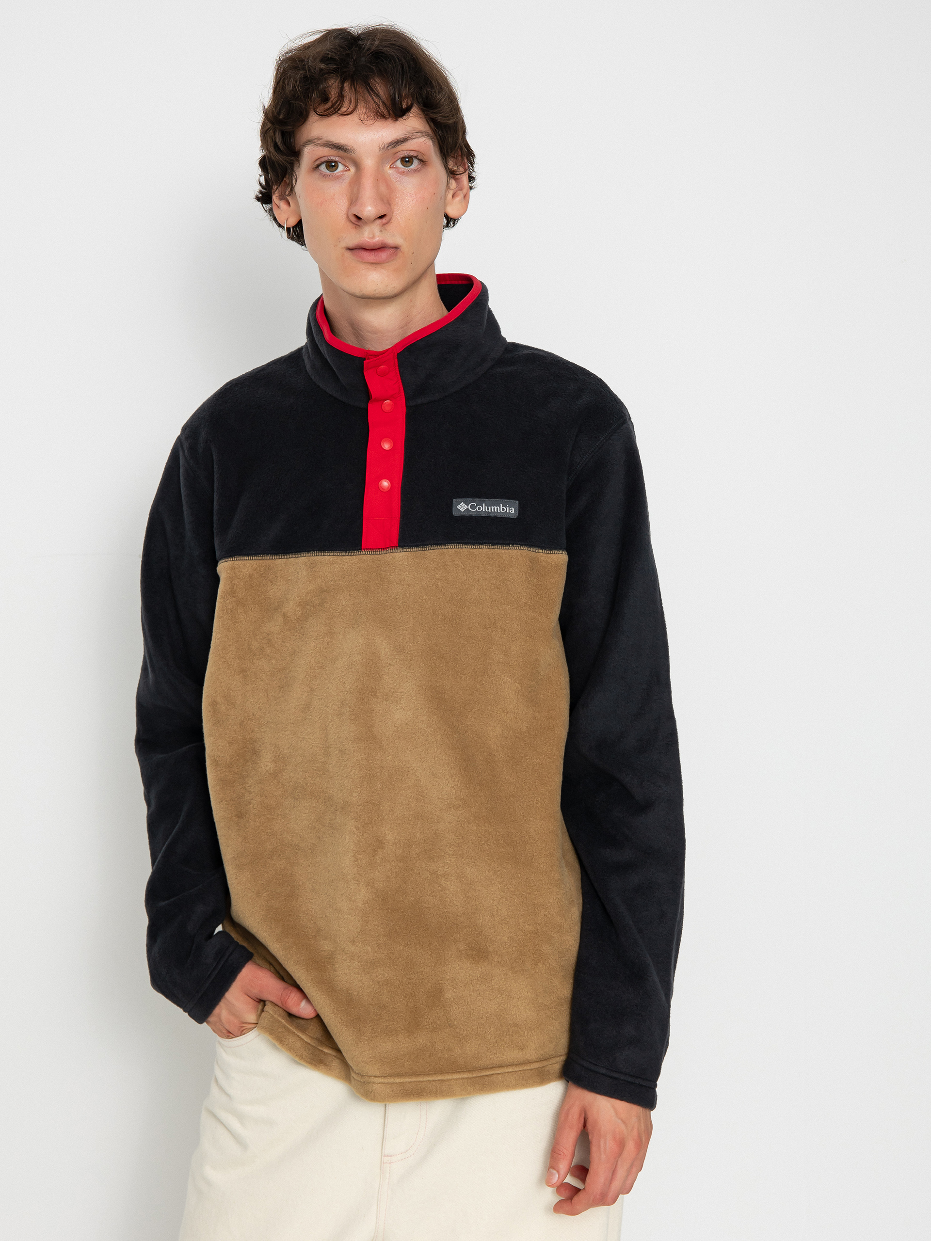 Férfi Columbia Steens Mountain Polár pulóver (delta/black/mountain red)