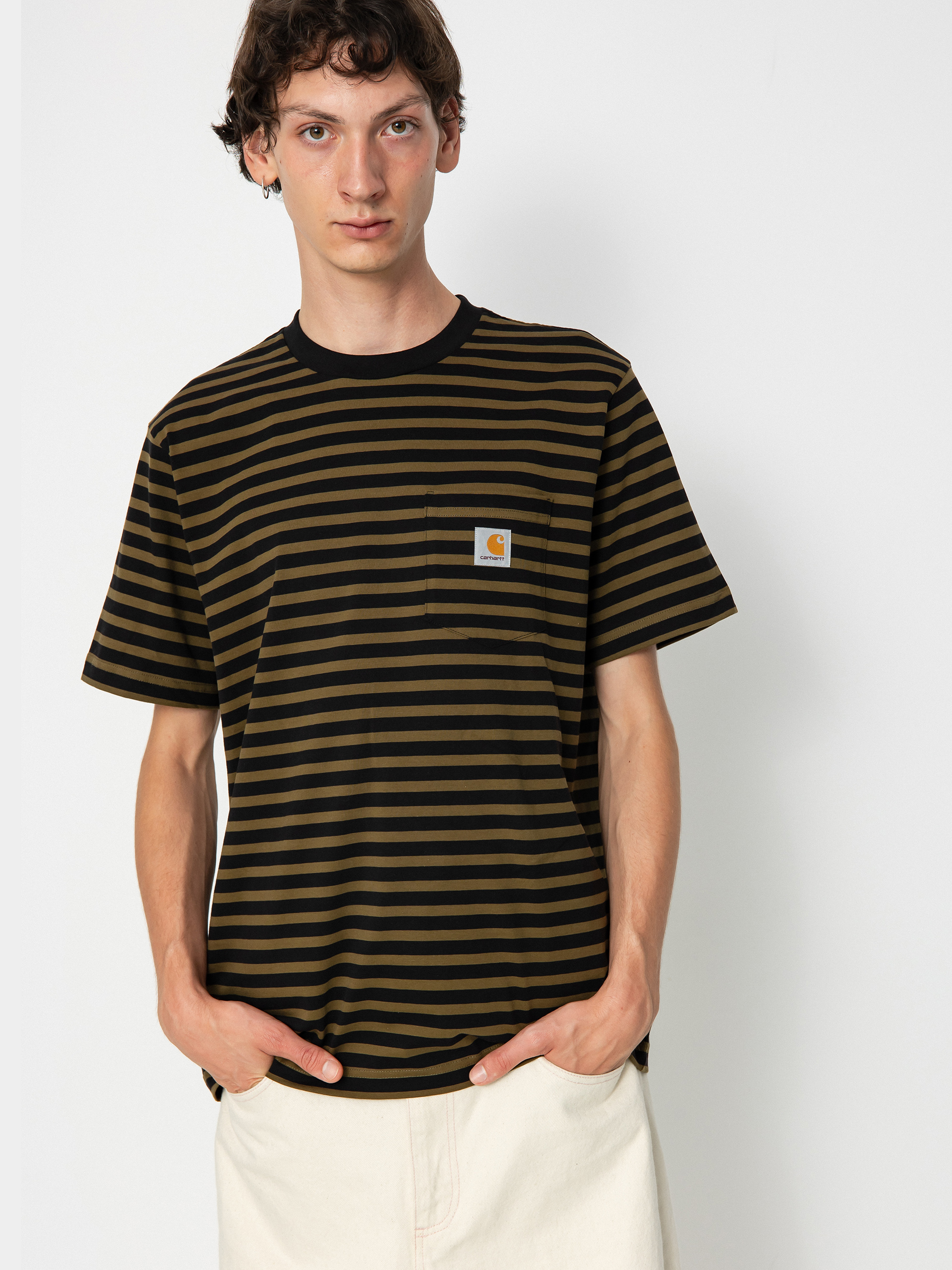 Carhartt WIP Seidler Pocket Póló (seidler stripe highland/black)