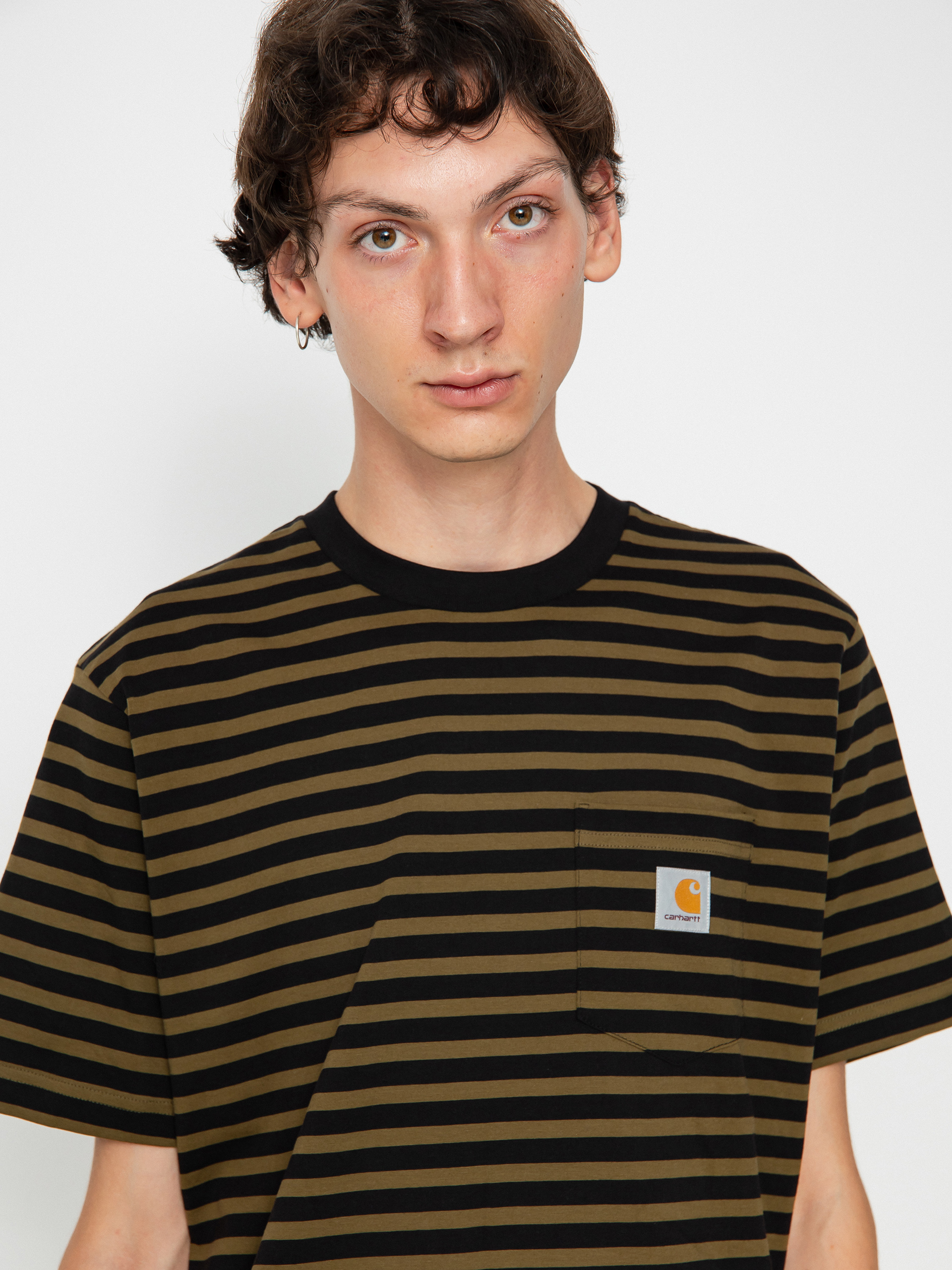 Carhartt WIP Seidler Pocket Póló (seidler stripe highland/black)