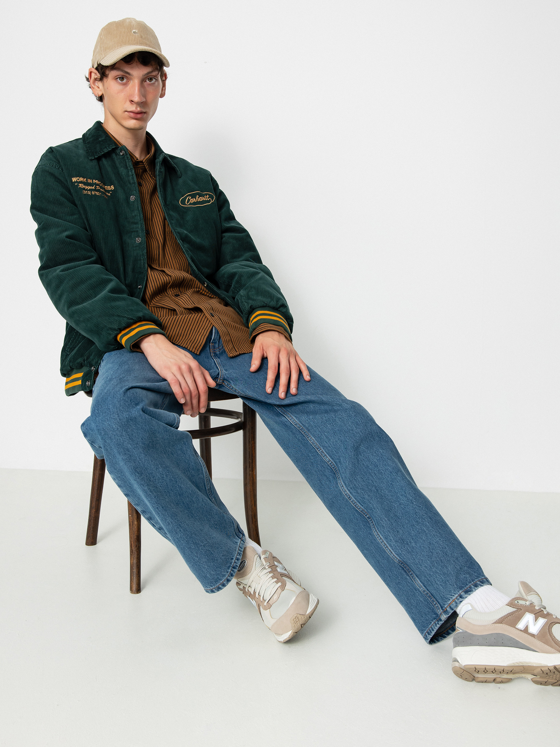Carhartt WIP Rugged Letterman Dzseki (discovery green/buckthorn)