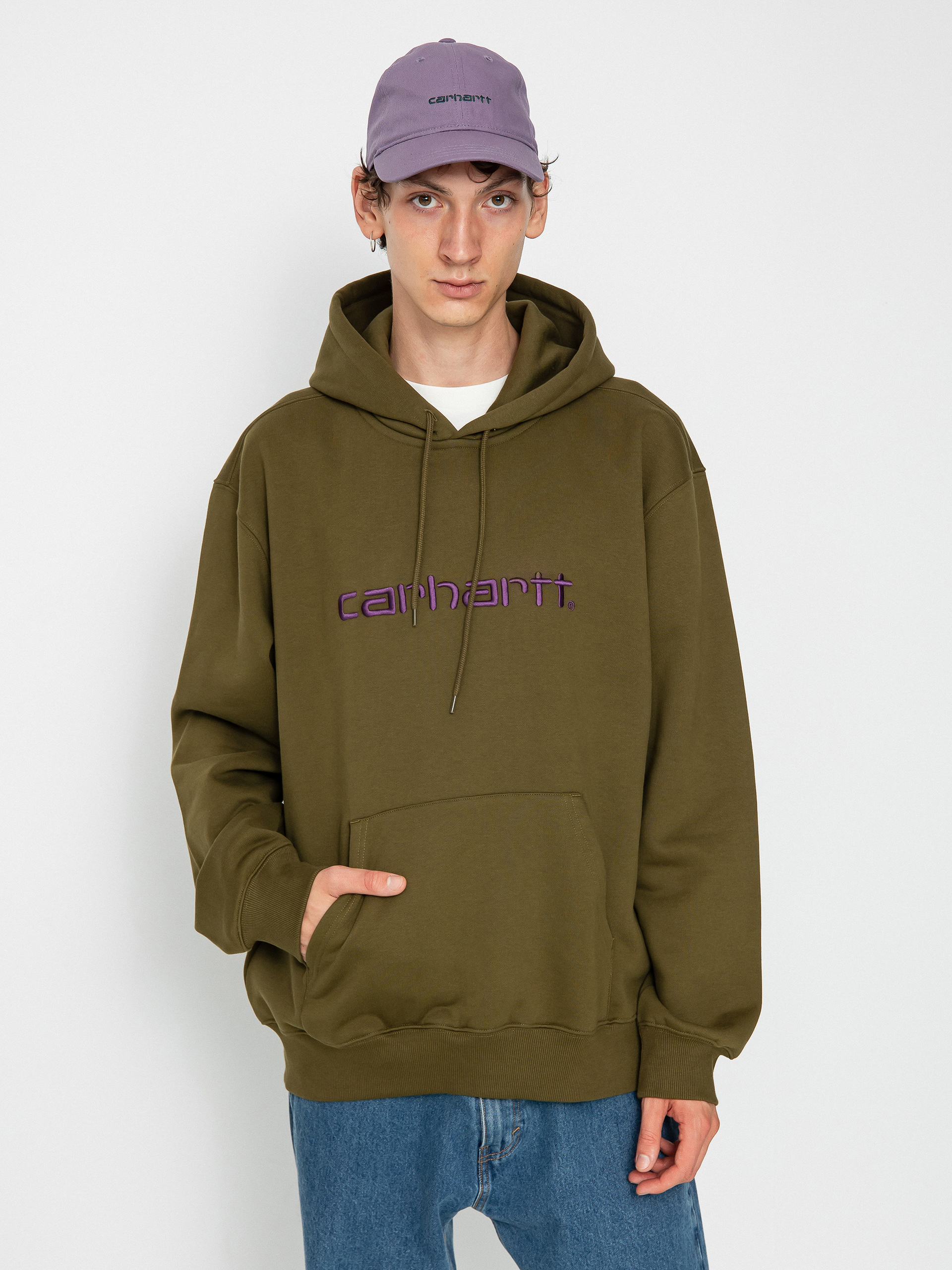 Carhartt WIP Carhartt HD Kapucnis pulóver (highland/cassis)