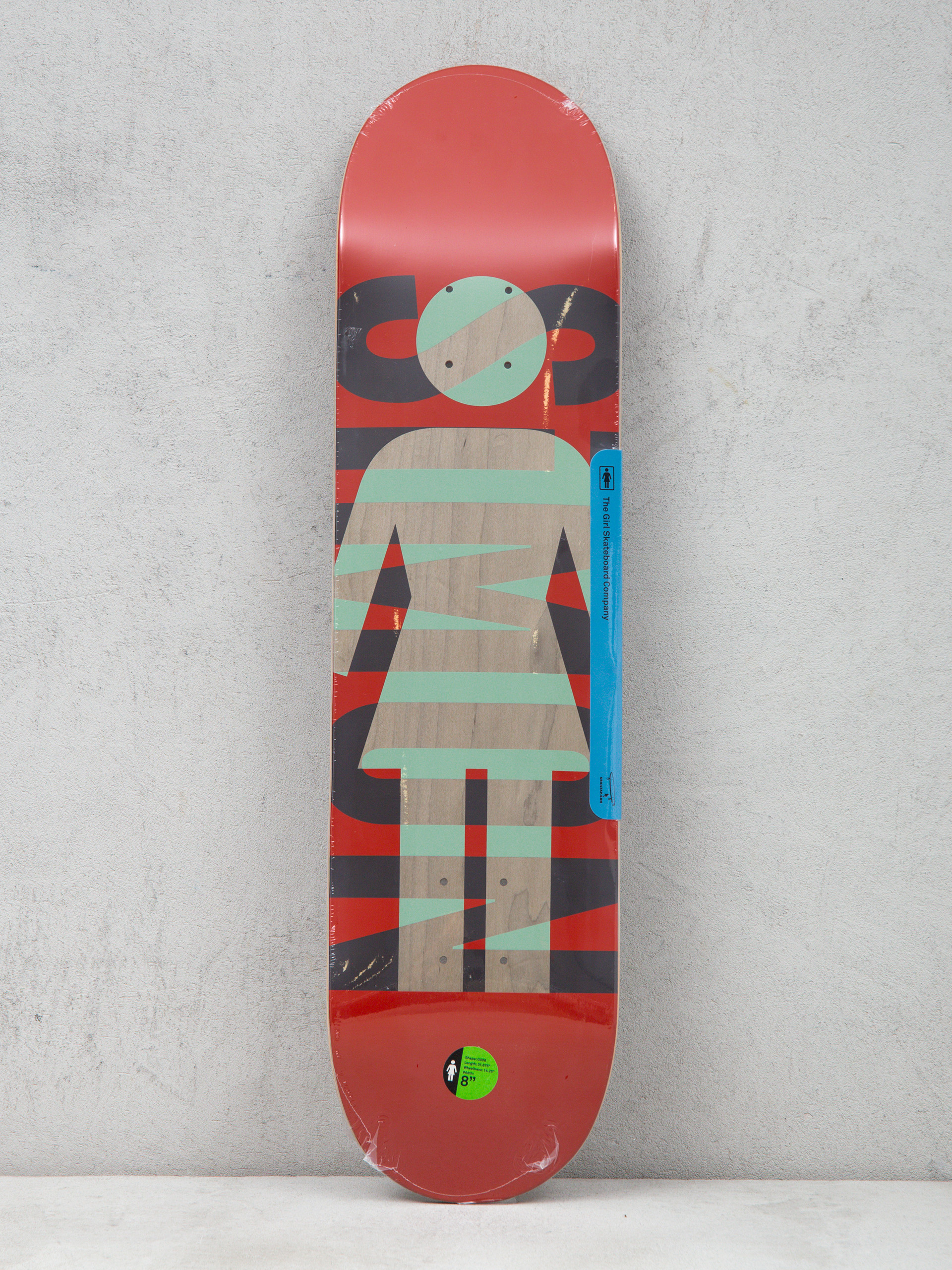 Girl Skateboard Bannerot Og Knockout Gördeszka lap (red)