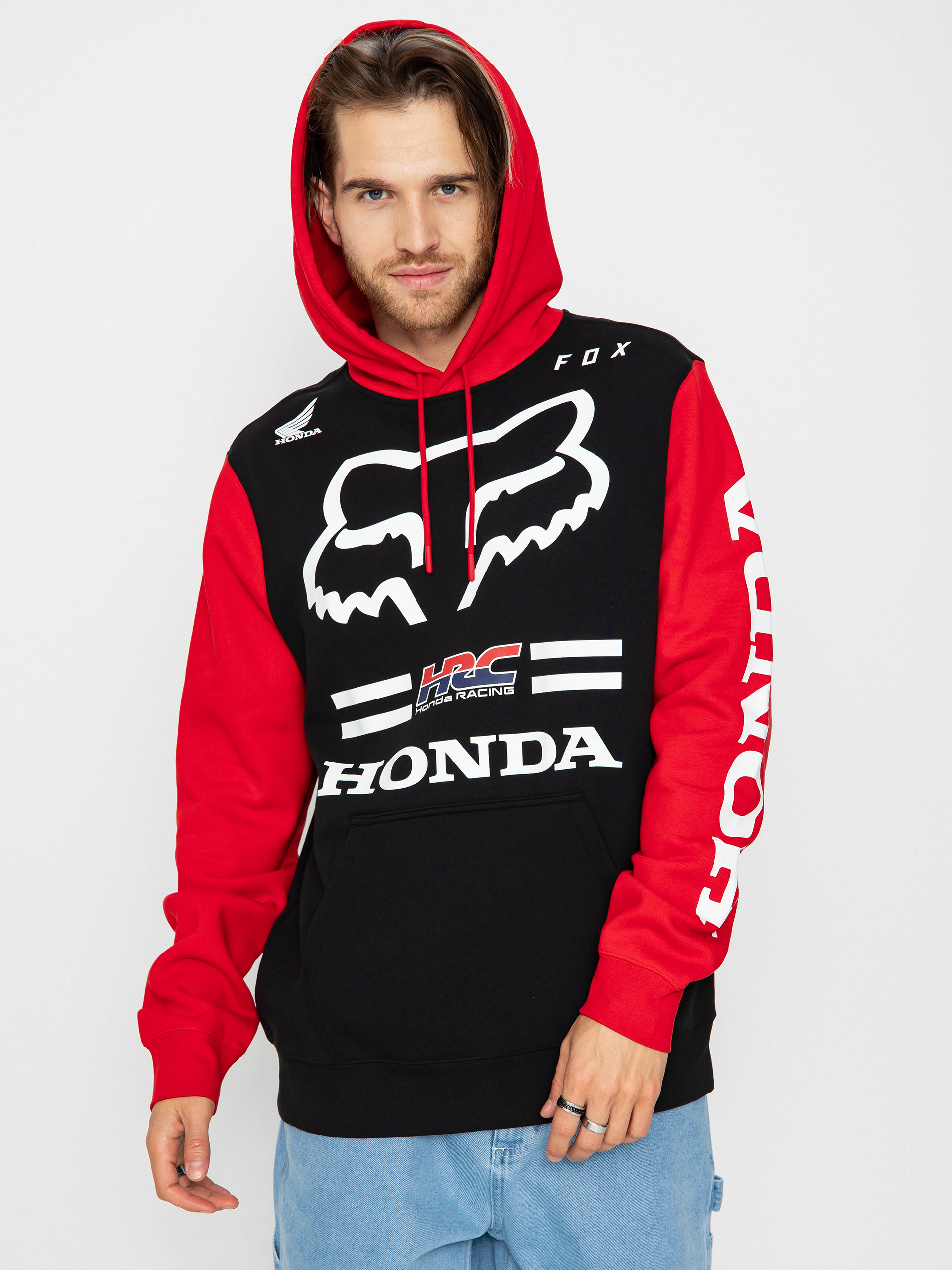Fox Honda Flame HD Kapucnis pulóver (red)