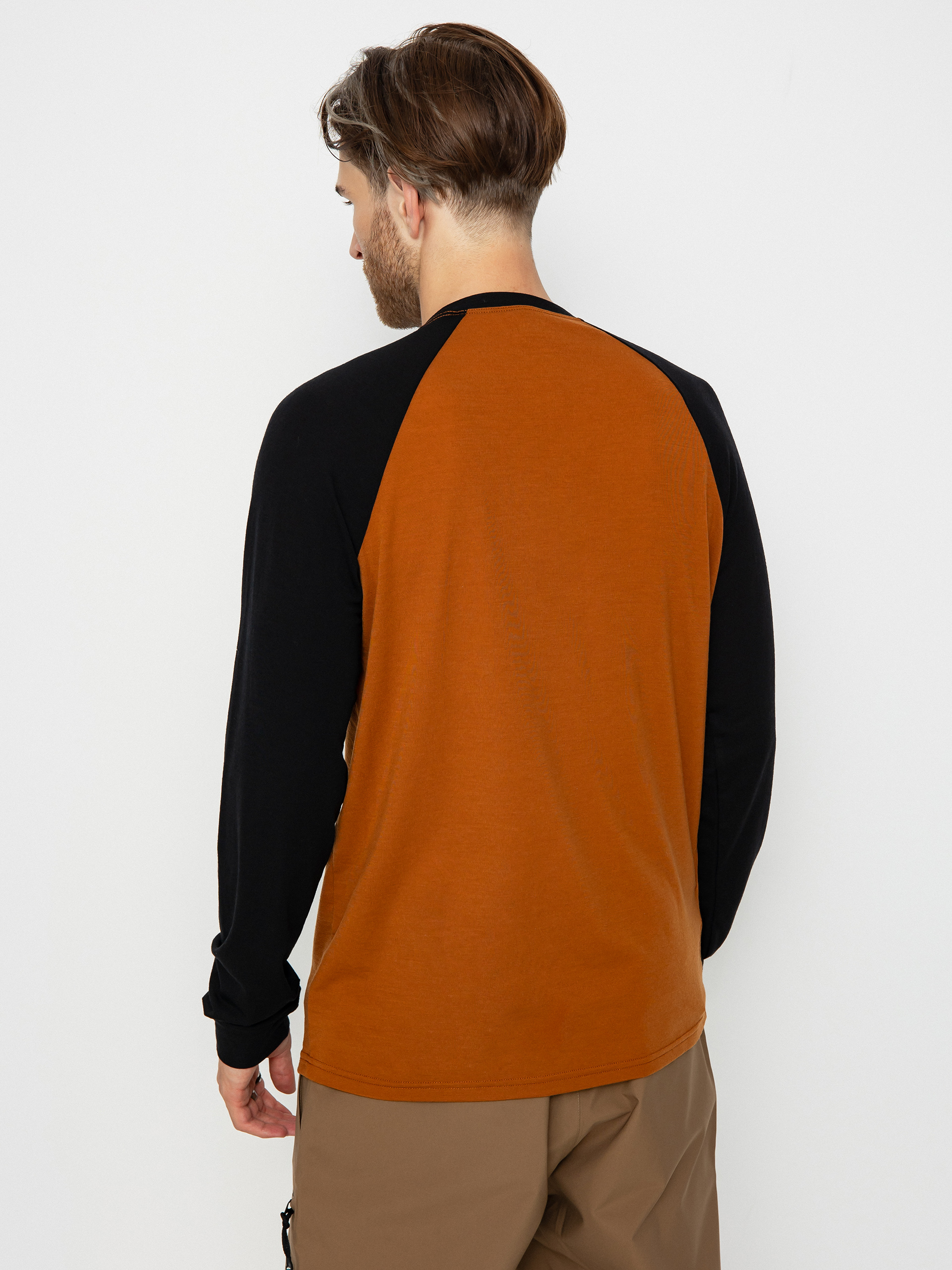 Férfi Mons Royale Icon Merino Raglan Hosszú ujjú thermo felső (black/copper)