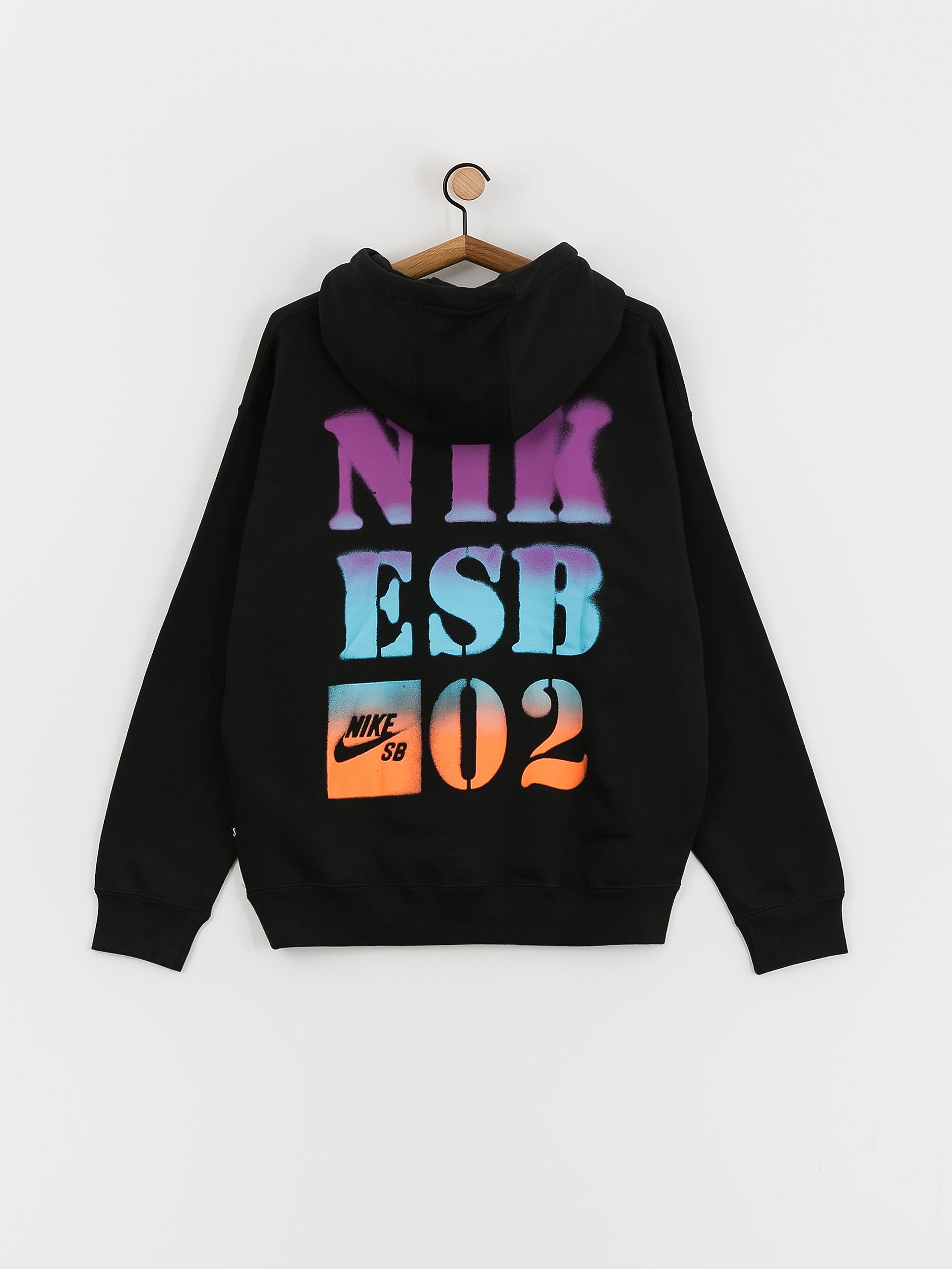 Nike SB Stencil HD Kapucnis pulóver (black)