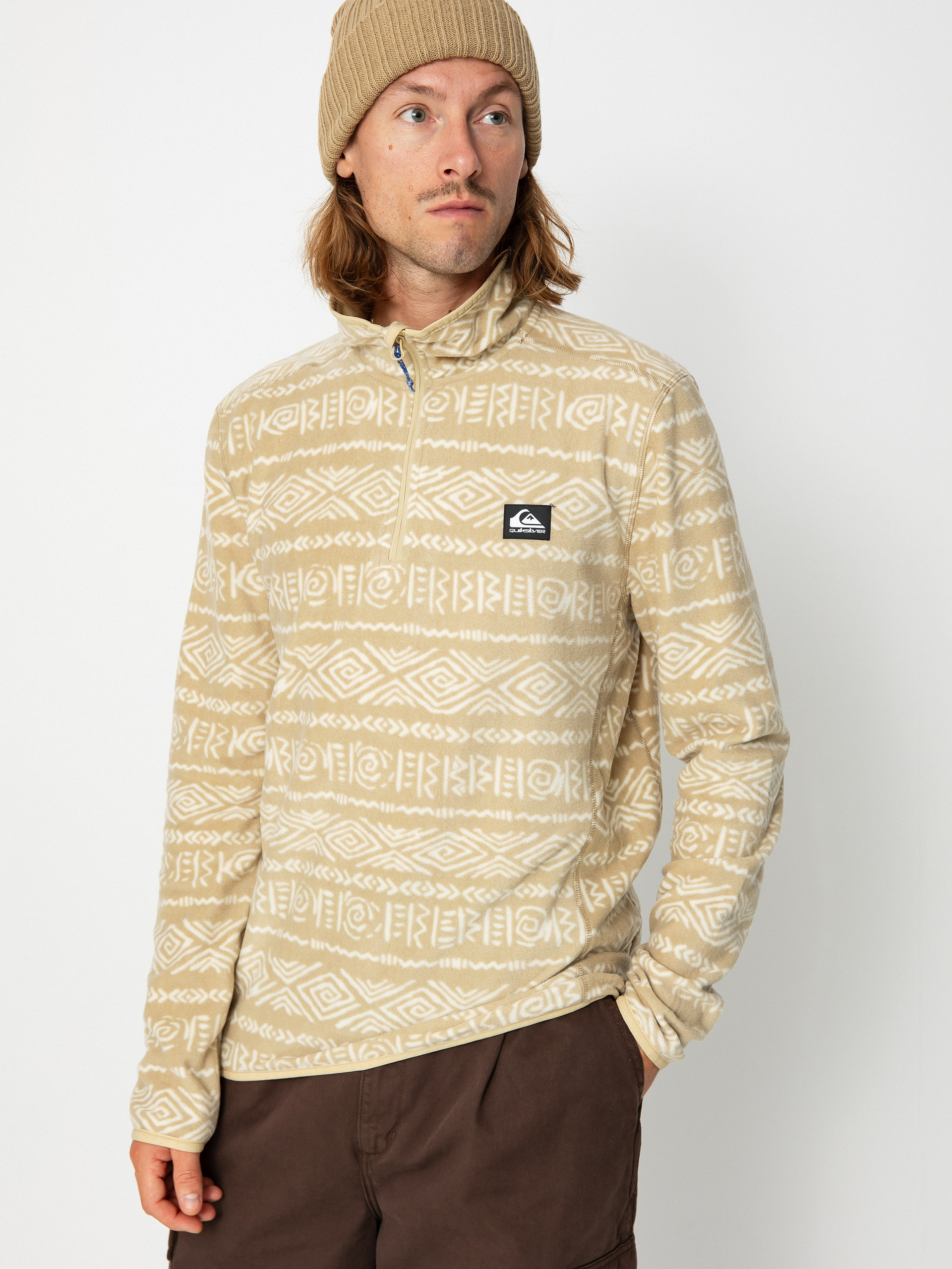 Férfi Quiksilver Aker Polár pulóver (aker pale khaki)