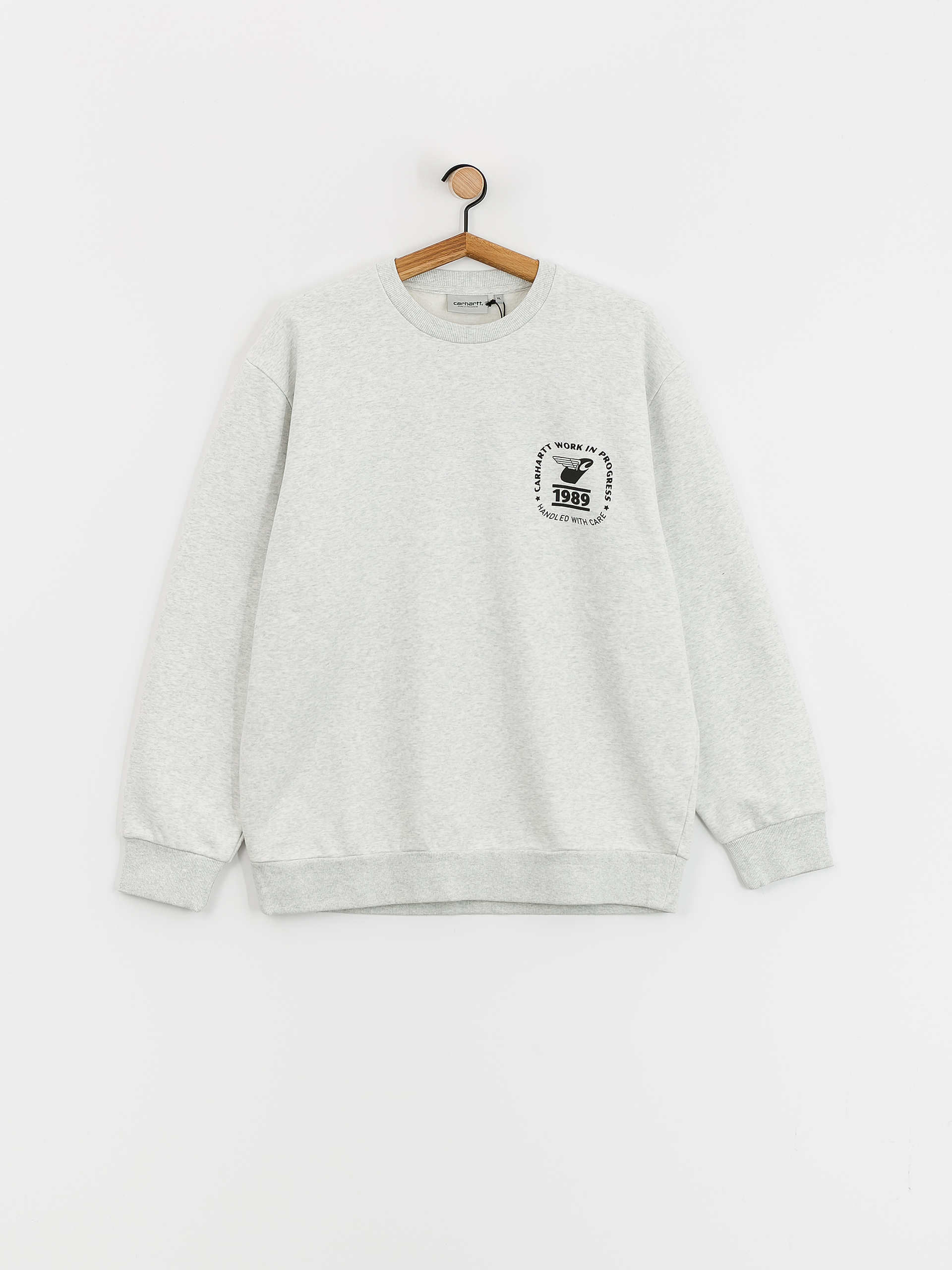 Carhartt WIP Stamp State Pulóver (ash heather/black)